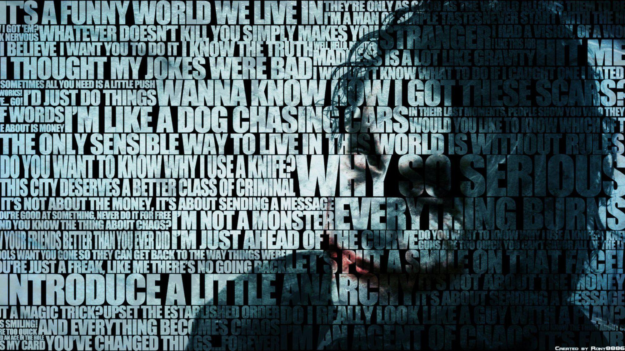2000x1125 Joker, the most successful entrepreneur of chaos can we learn from him?. Joker wallpaper, Joker HD wallpaper, Typographic portrait