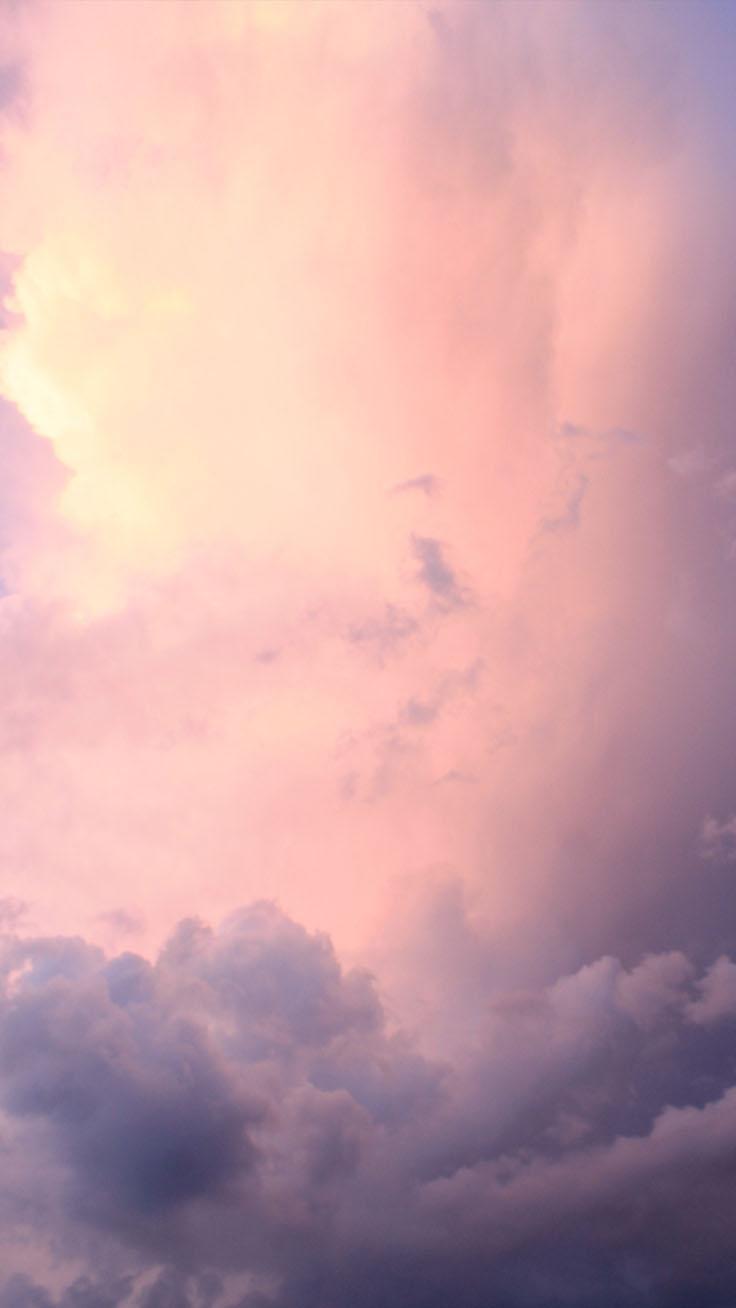 736x1308 Pink Clouds Aesthetic Wallpaper