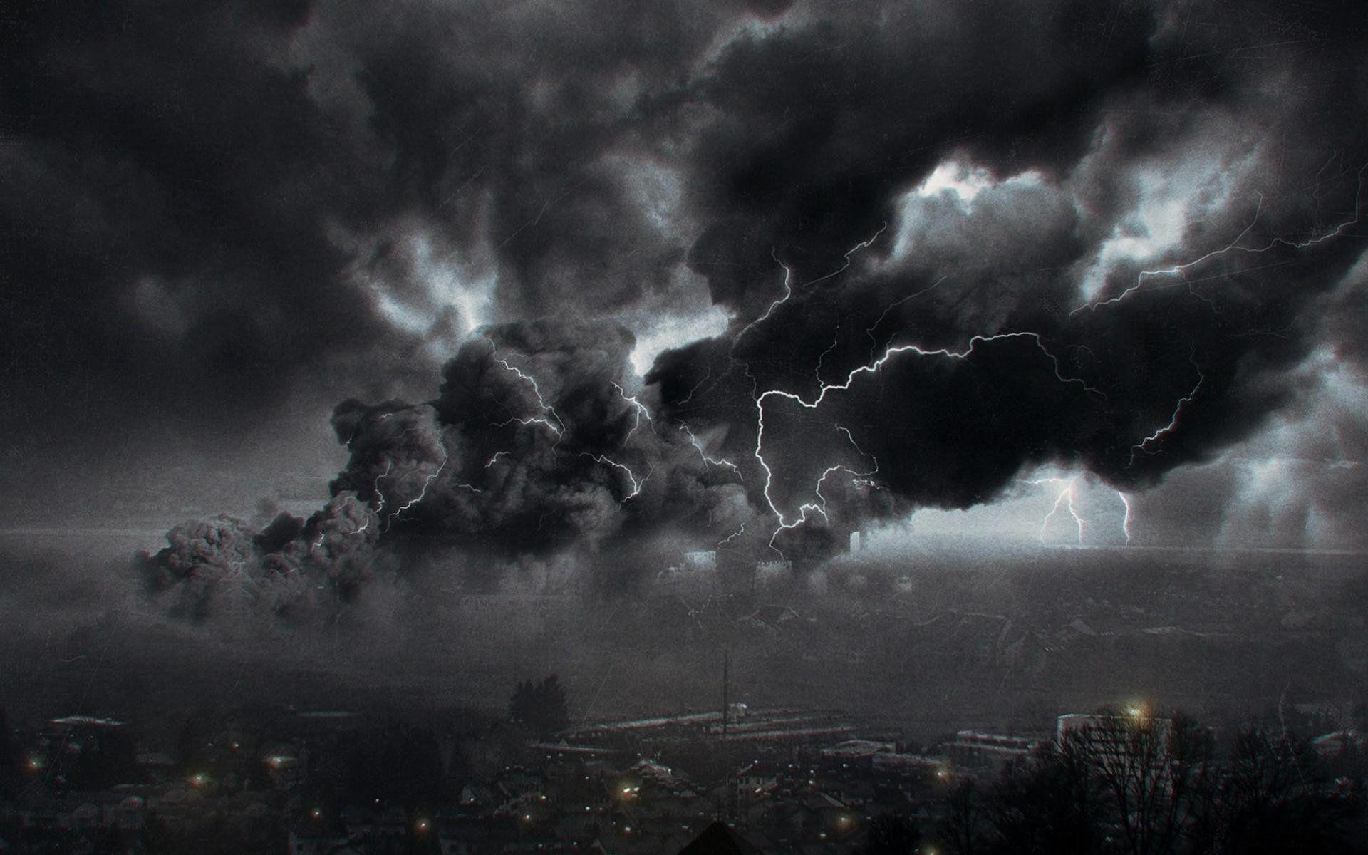 1920x1200 STORM weather rain sky clouds nature lightning landscape city cities wallpaperx1200