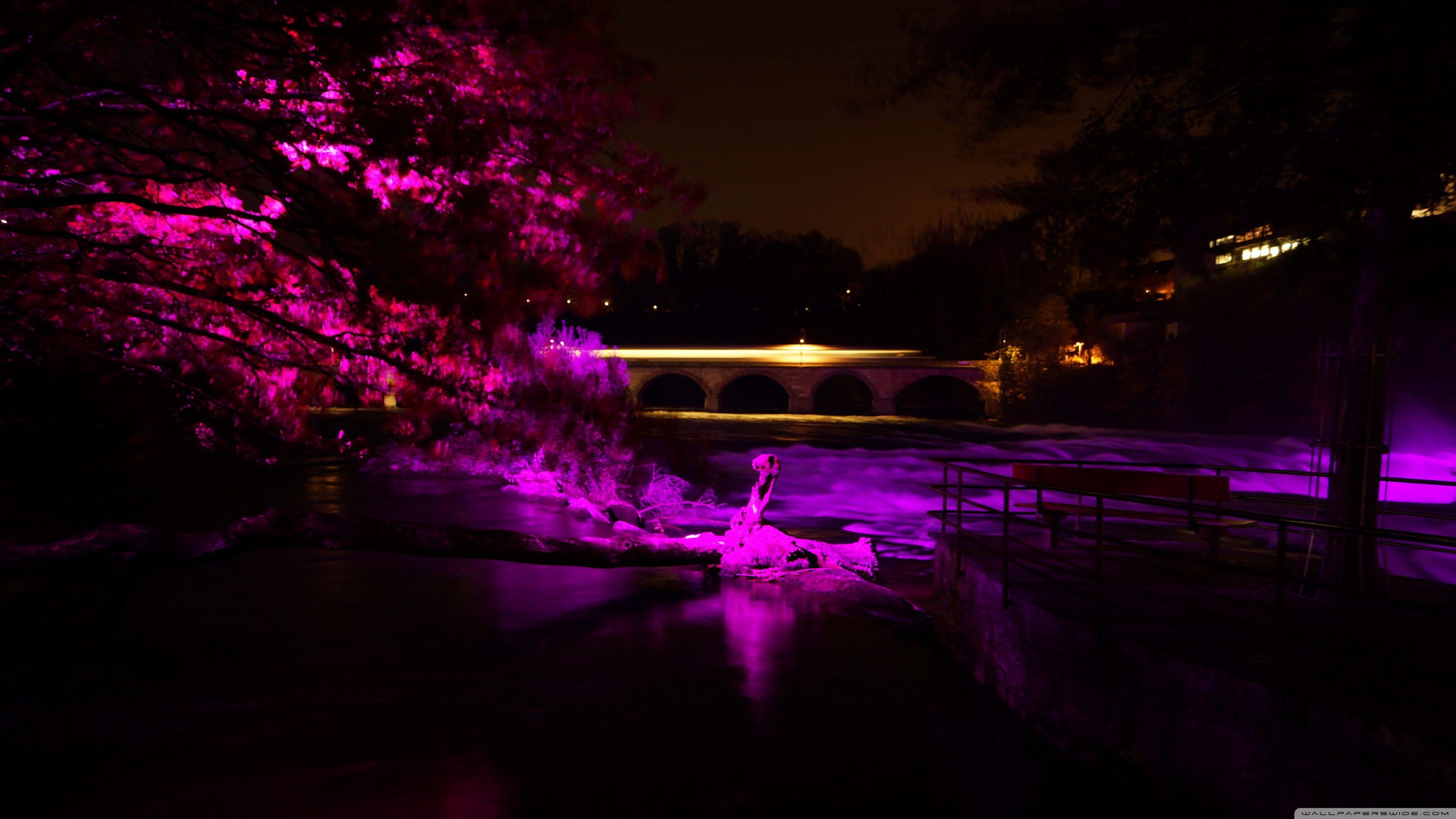 3554x1999 Pink Waterfall Ultra HD Desktop .