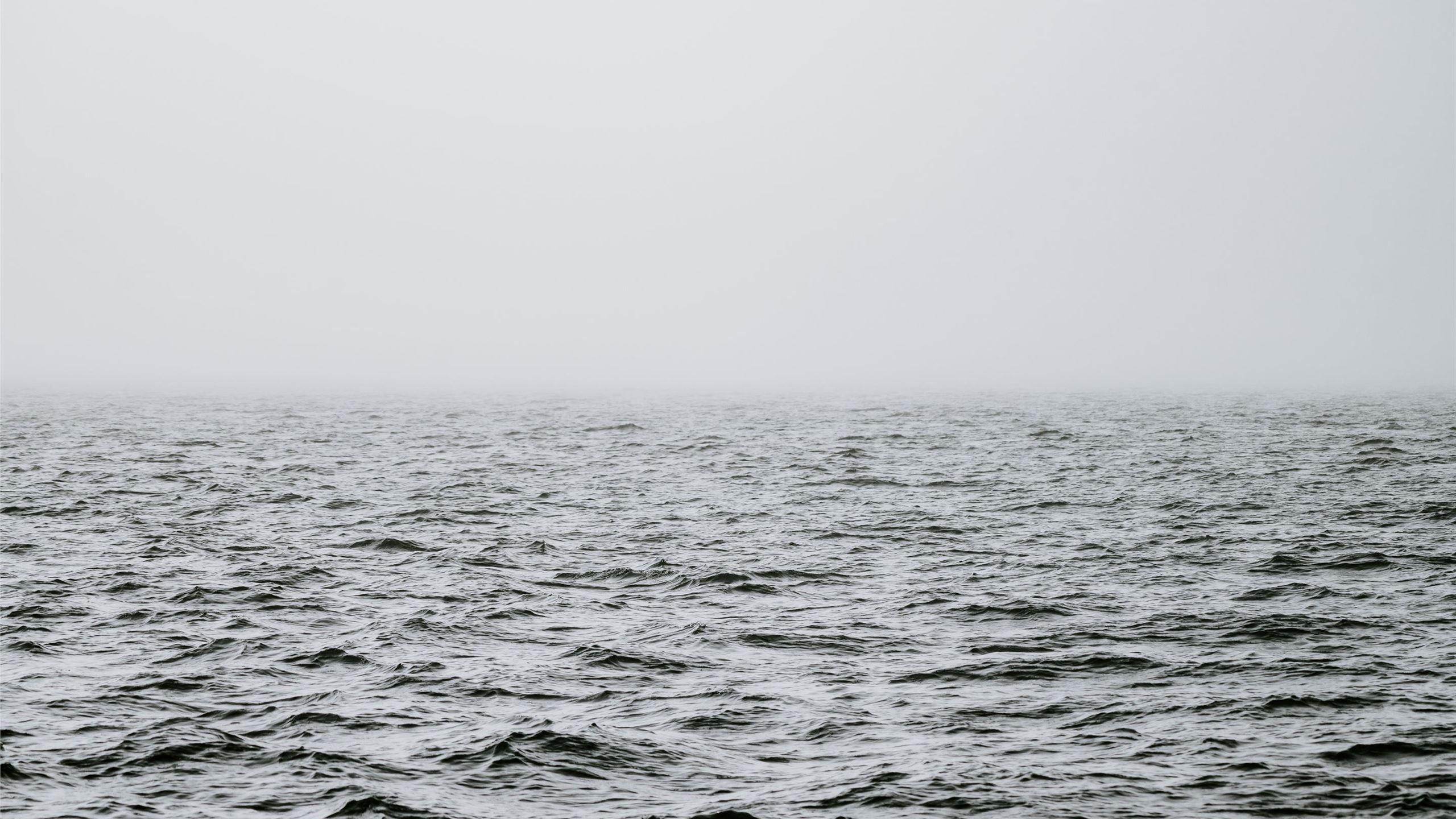 2560x1440 Minimal misty sea MacBook Air Wallpaper Download