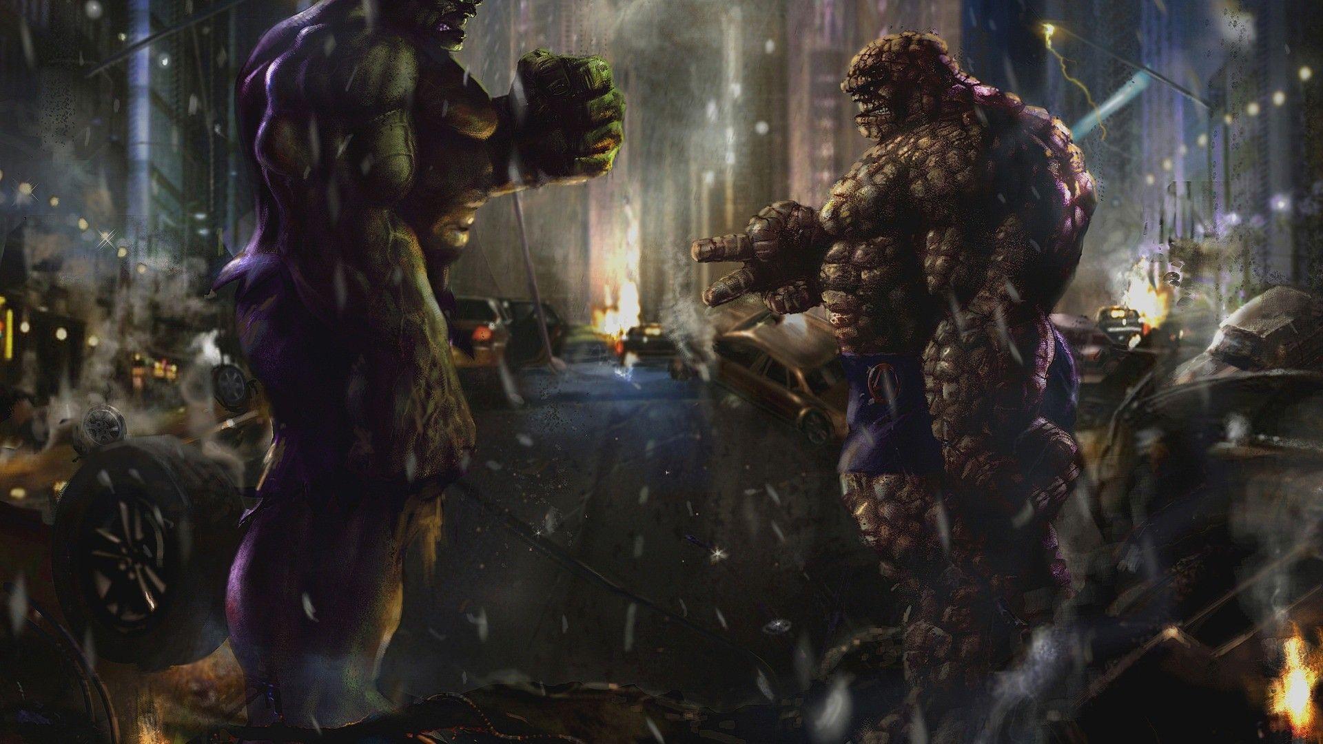 1920x1080 Hulk (comic character) superheroes Thing (Ben Grimm) wallpaperx1080