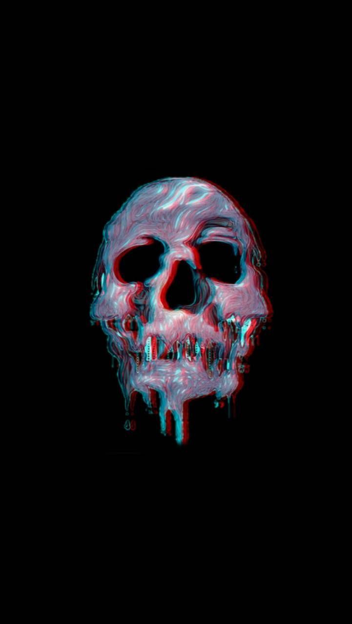 721x1280 Skull Glitch wallpaper