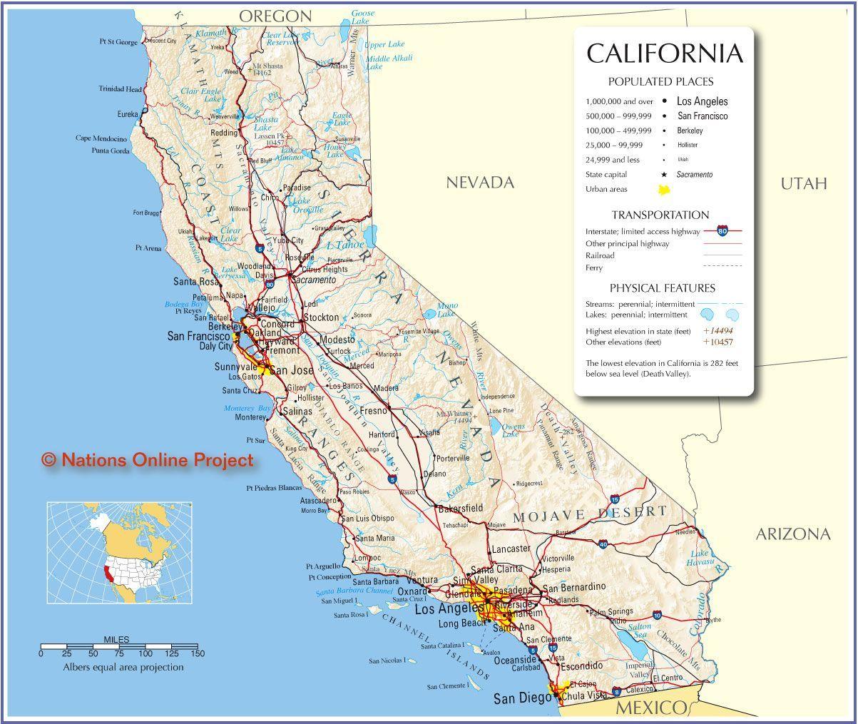 1203x1015 california map Large Image. California map, California, Cool places to visit