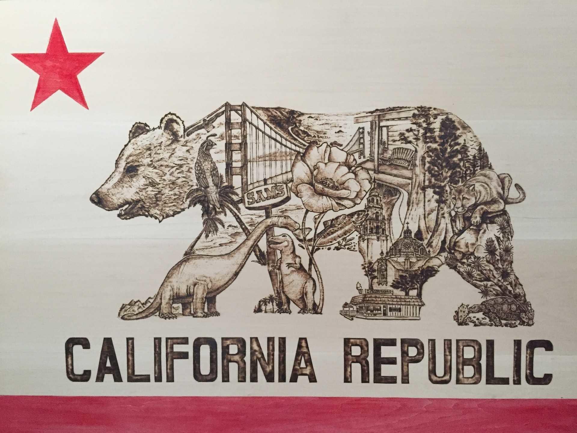 1920x1440 California Flag Wallpaper