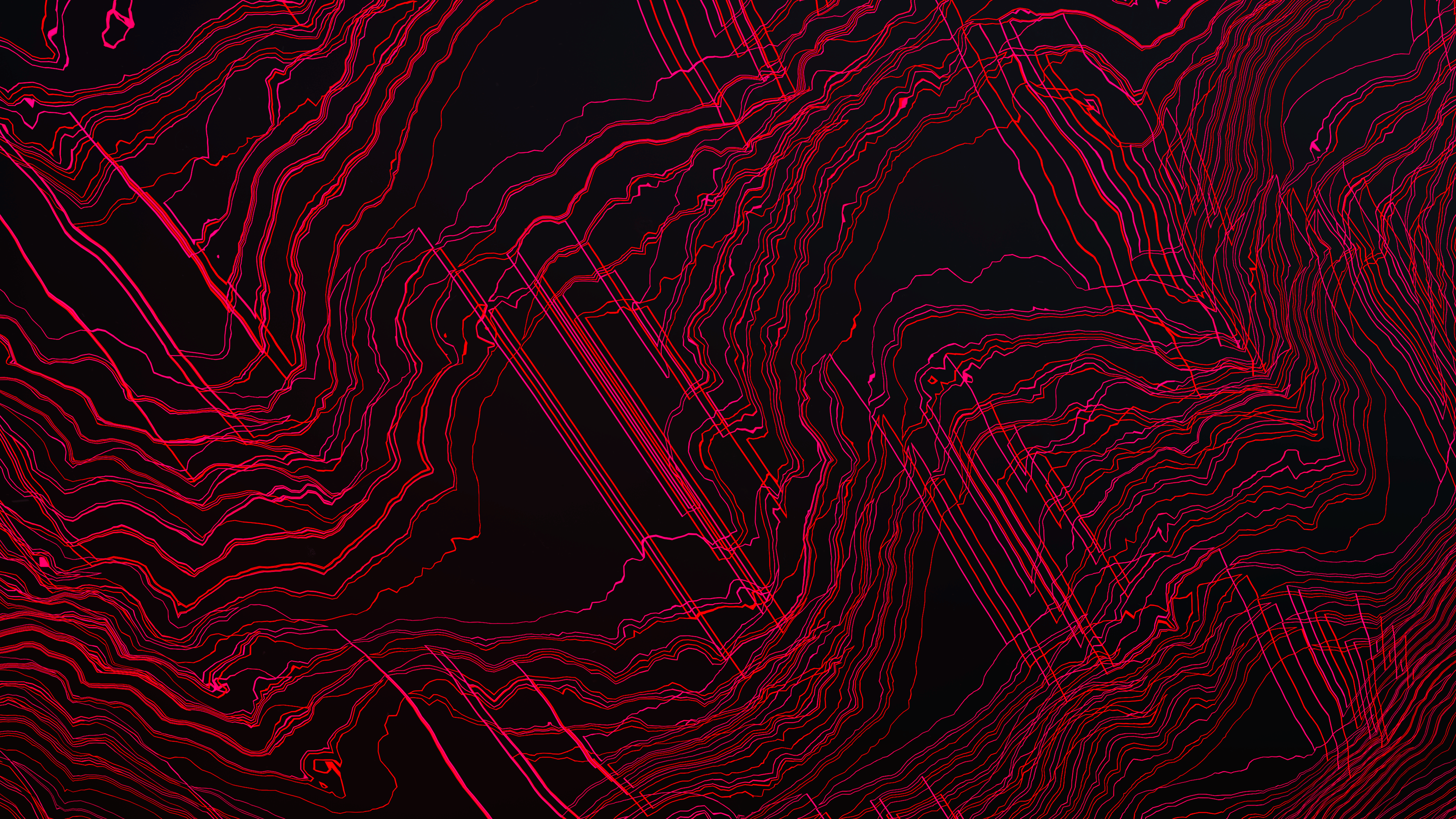 3840x2160 Red Landscape Art Wallpaper & Background Download