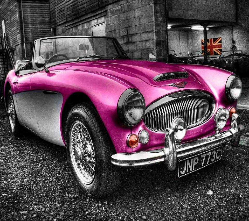 960x853 Hot Pink Car. Car wallpaper, Pink car, Austin healey