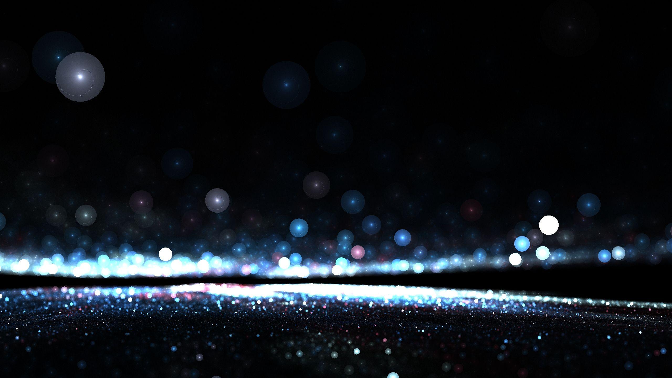 2560x1440 Wallpaper : dark, night, reflection, blue, universe, glitter, glare