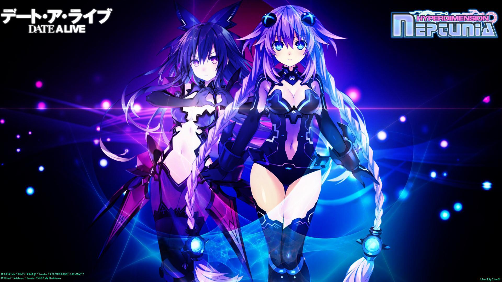 1920x1080 Another Crossover Of Dark Tohka And Purple Heart Wallpaper (Source Cam6 Art Dark Tohka And Purple Heart 805154527)