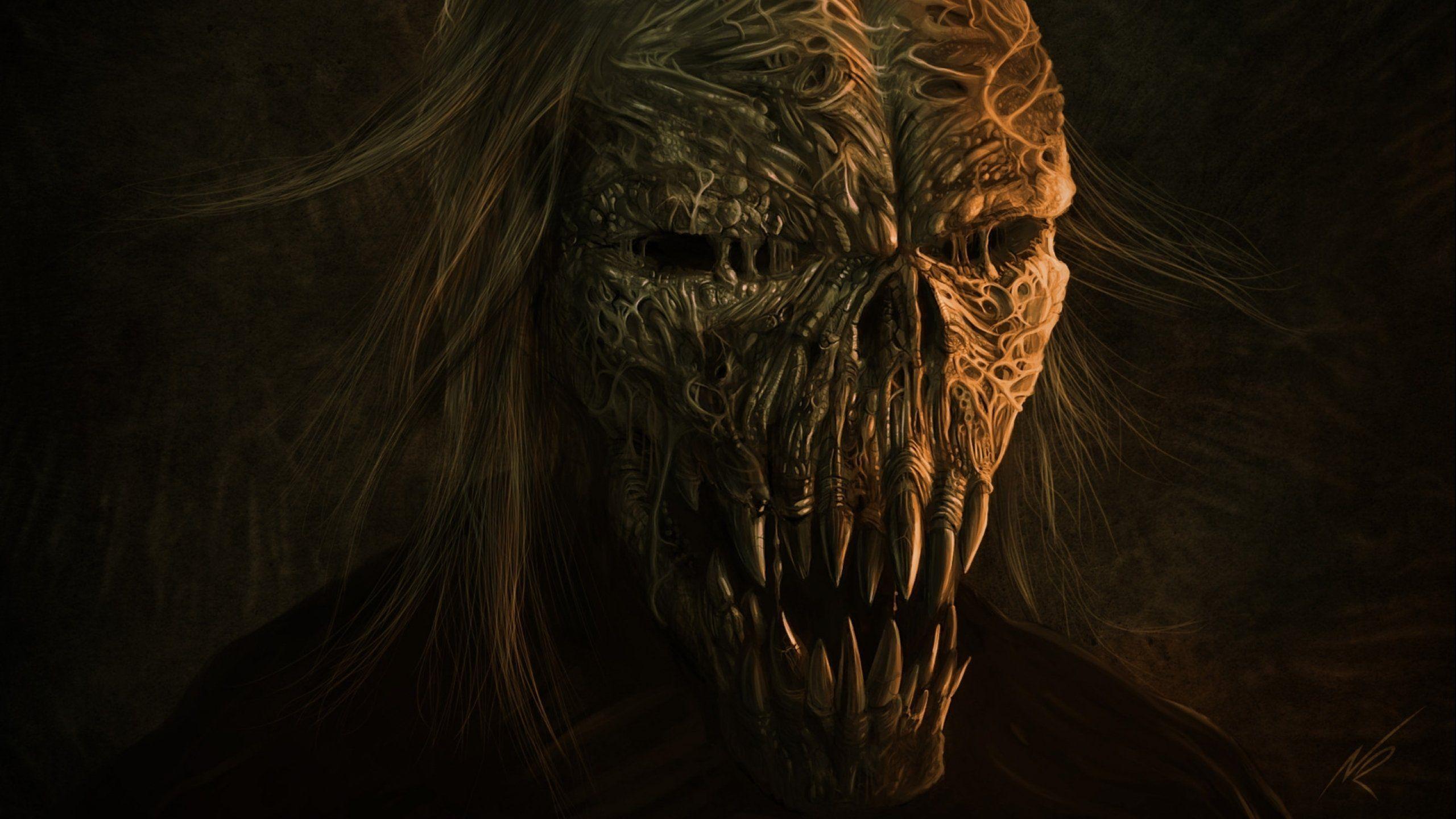 2560x1440 Zombie Creepy Wallpaper Background