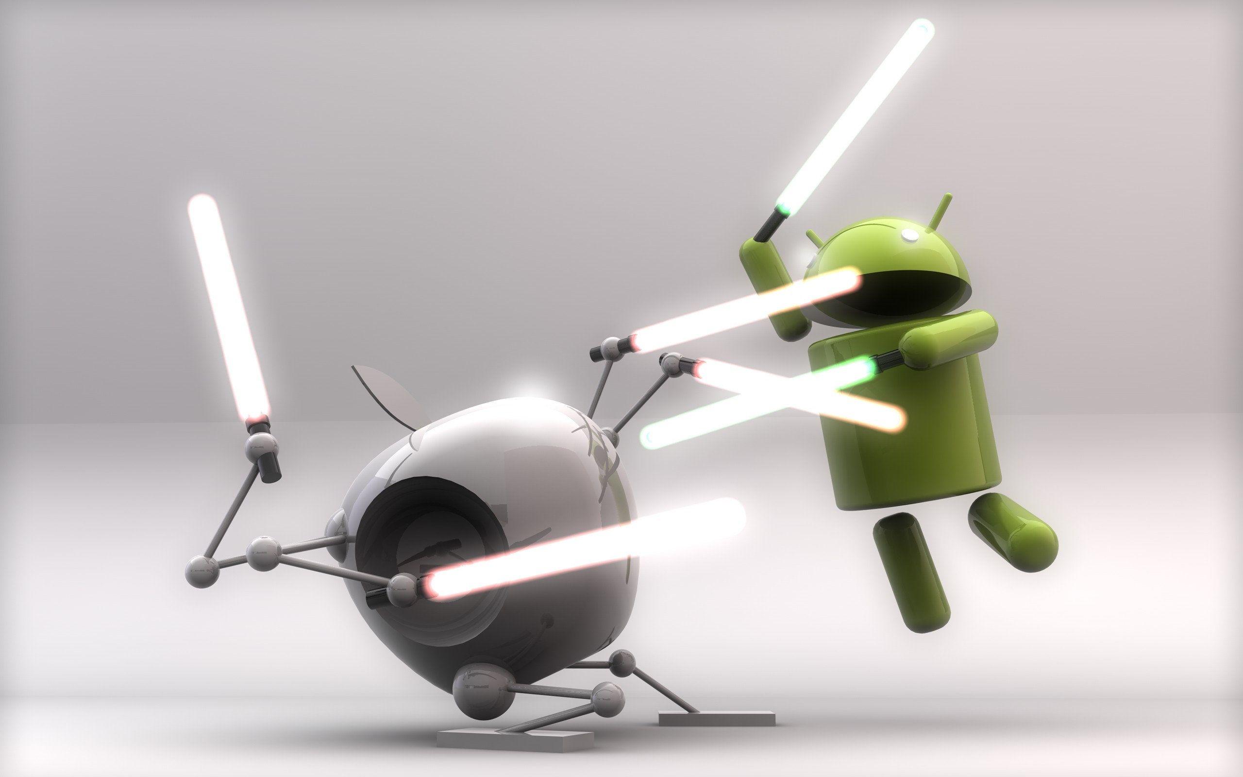 2560x1600 Apple vs android wallpaperx1600