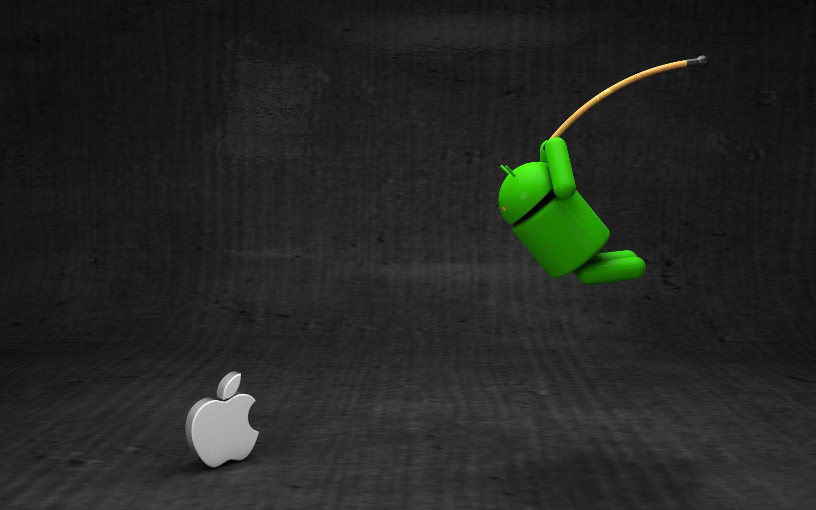1680x1050 Apple Vs Android Wallpaper