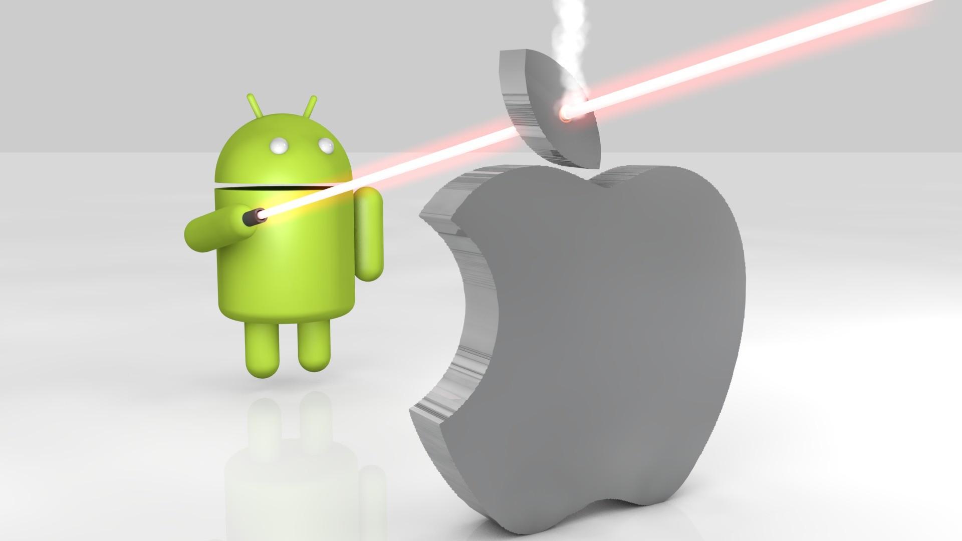 1920x1080 Android Vs Apple Wallpaper