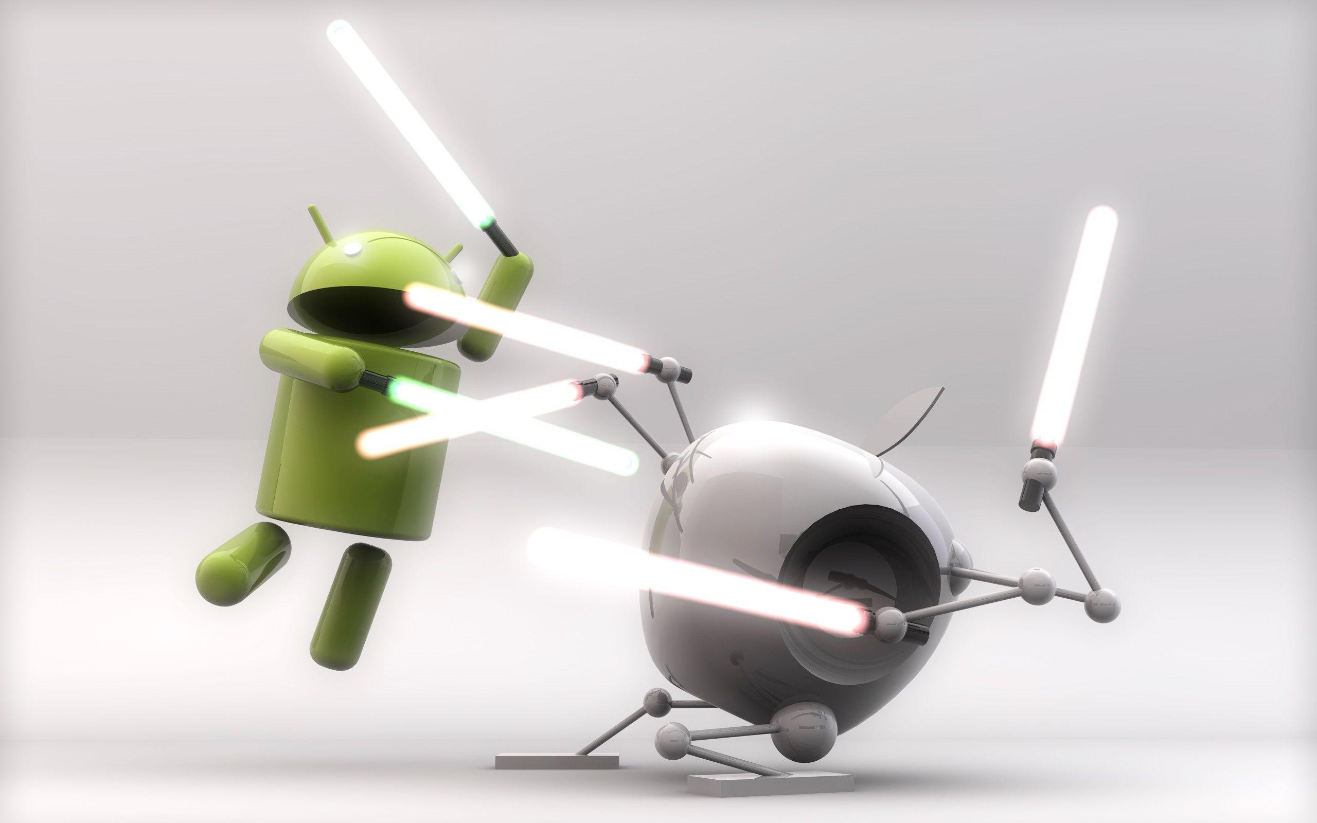 2560x1600 Android Vs Apple Full Wallpaper HD / Desktop and Mobile Background