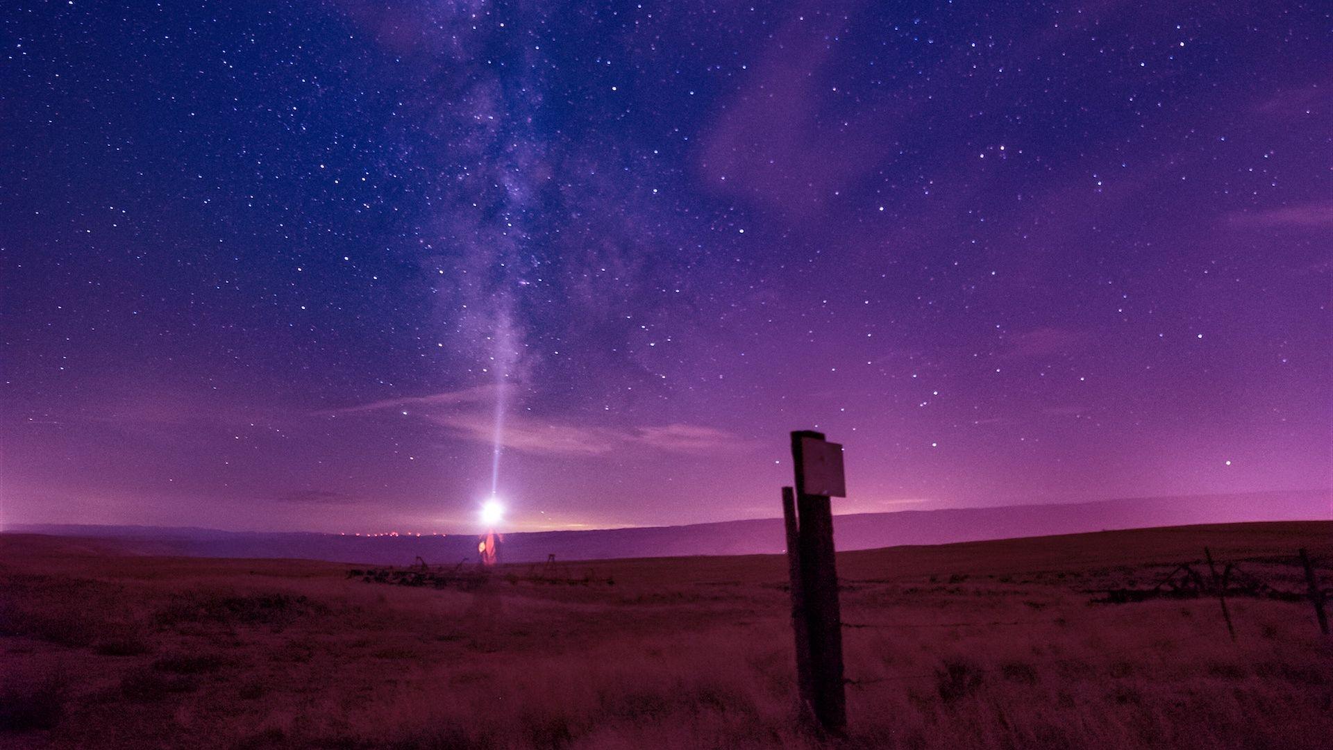 1920x1080 Blue Purple Sky With Milky Way Galaxy Wallpaper File HD