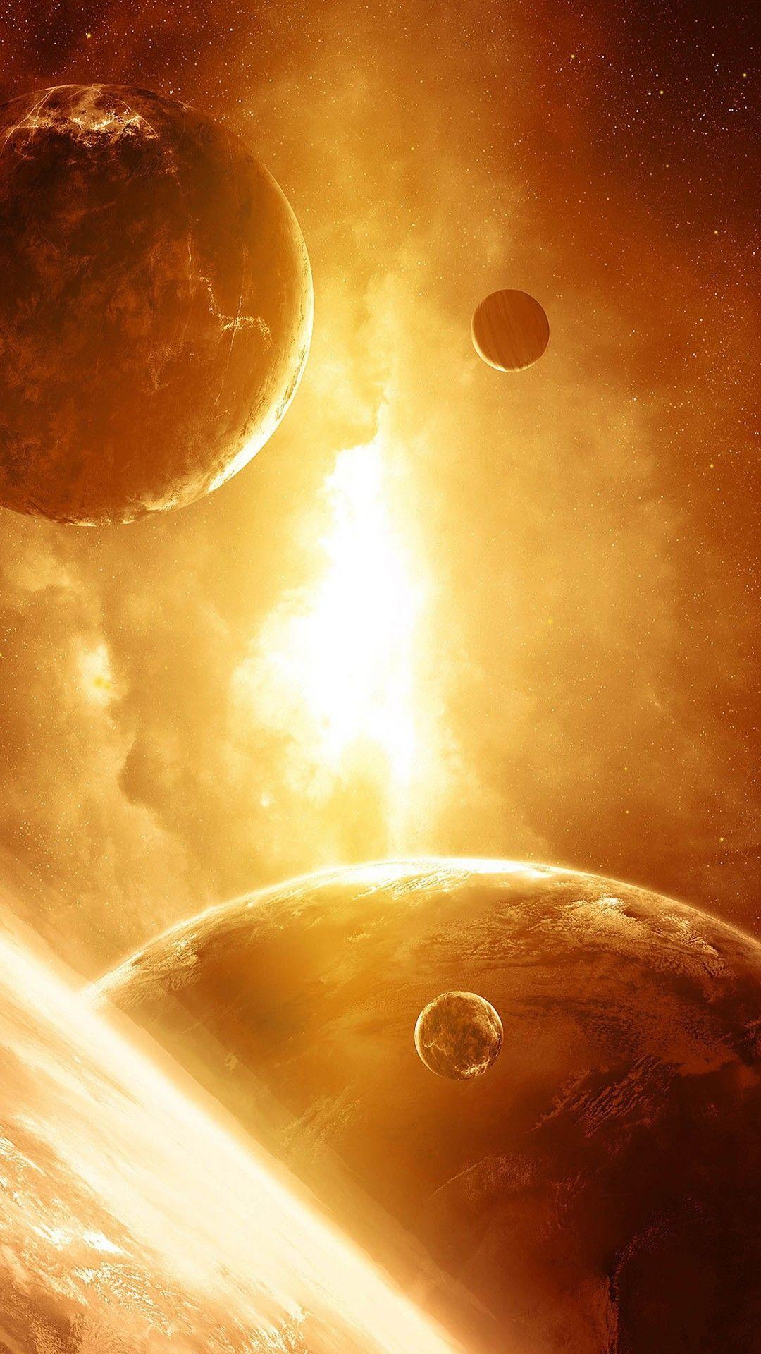 PicZene - Gold Space Wallpaper