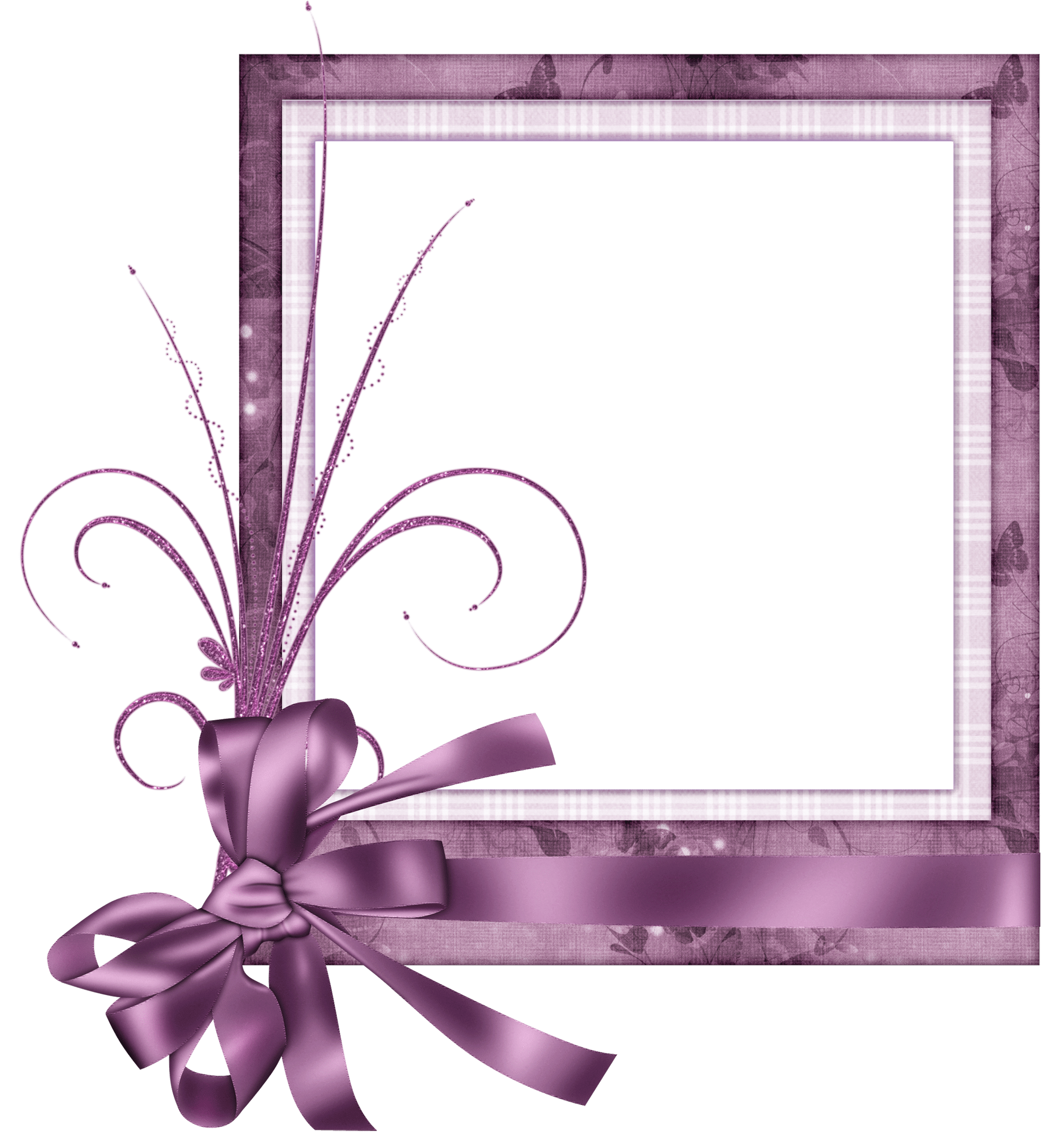 2000x2165 Cute Pink Transparent Frame With Bow Quality Image And Transparent PNG Free Clipart