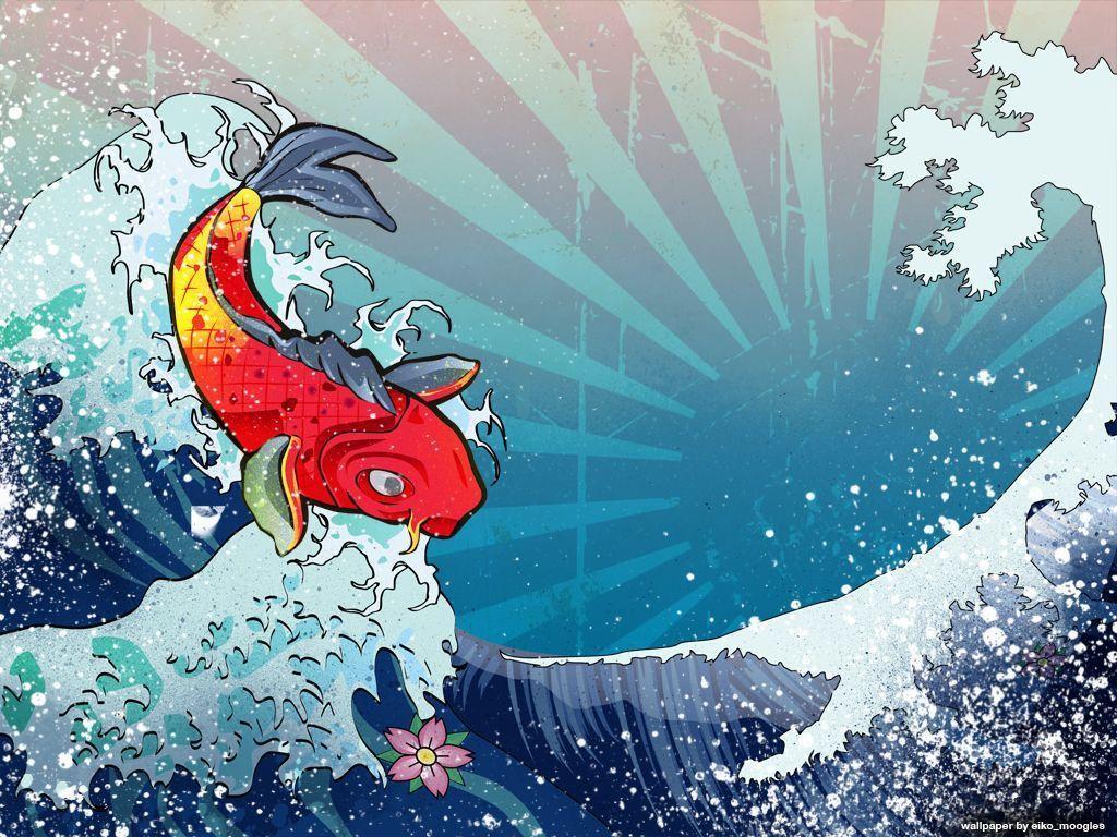 Download Digital Art Of Koi Fish Iphone Wallpaper  Wallpaperscom