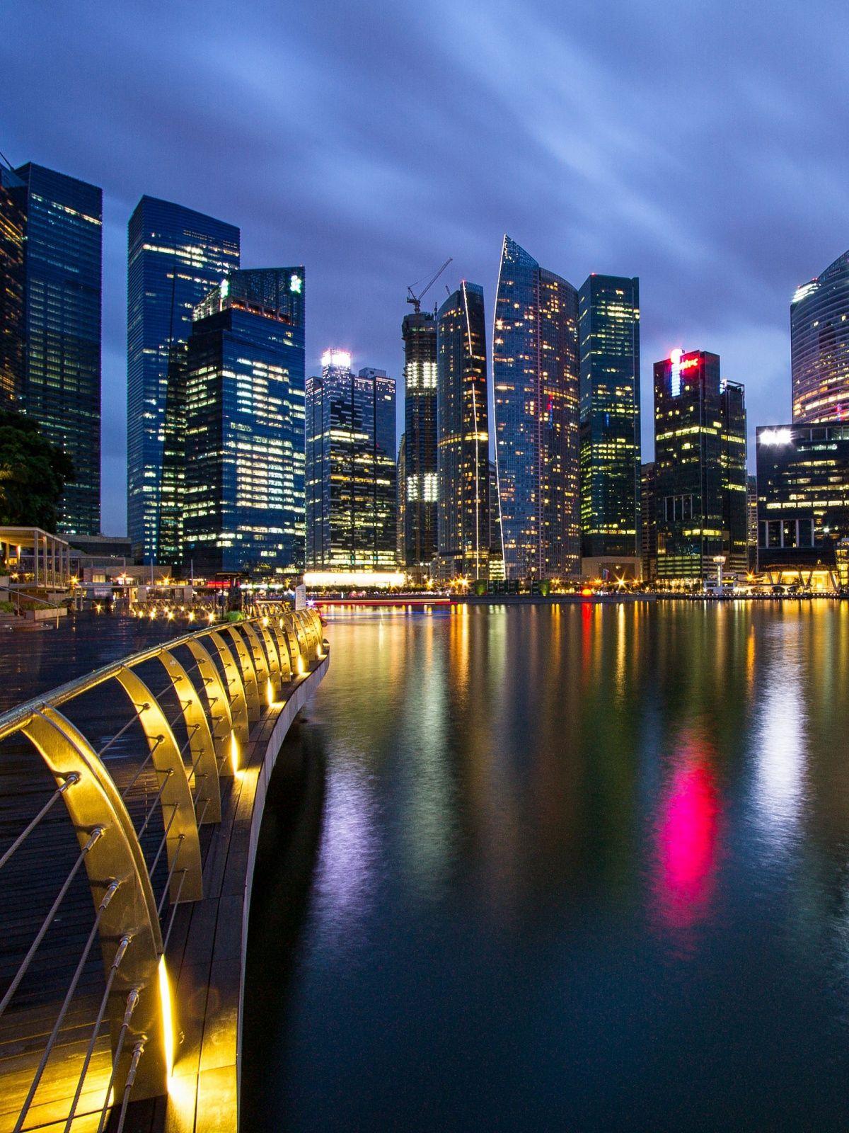 1200x1600 Singapore City Mobile Wallpaper