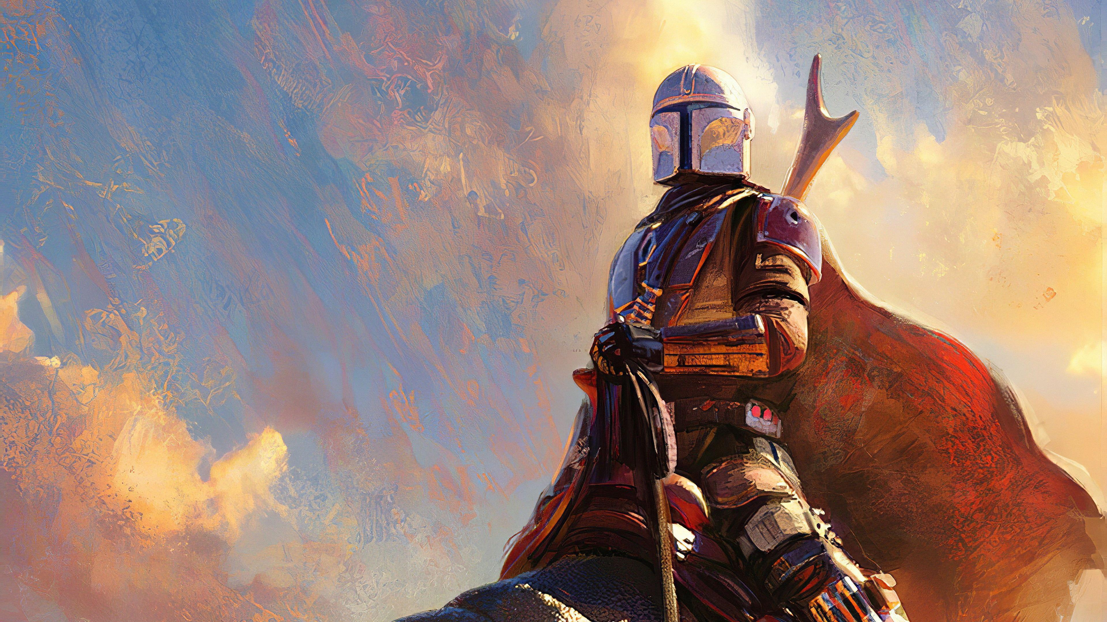3840x2160 The Mandalorian #painting oil painting Star Wars Baby Yoda K #wallpaper #hdwallpaper #desktop. Yoda wallpaper, Star wars wallpaper, Star wars painting