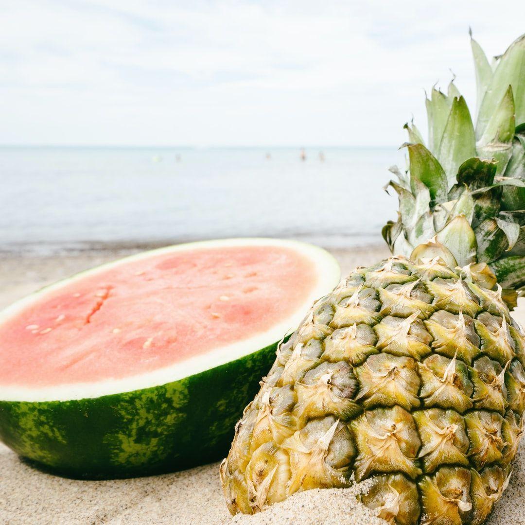 1080x1080 watermelon and pineapple fruits photo