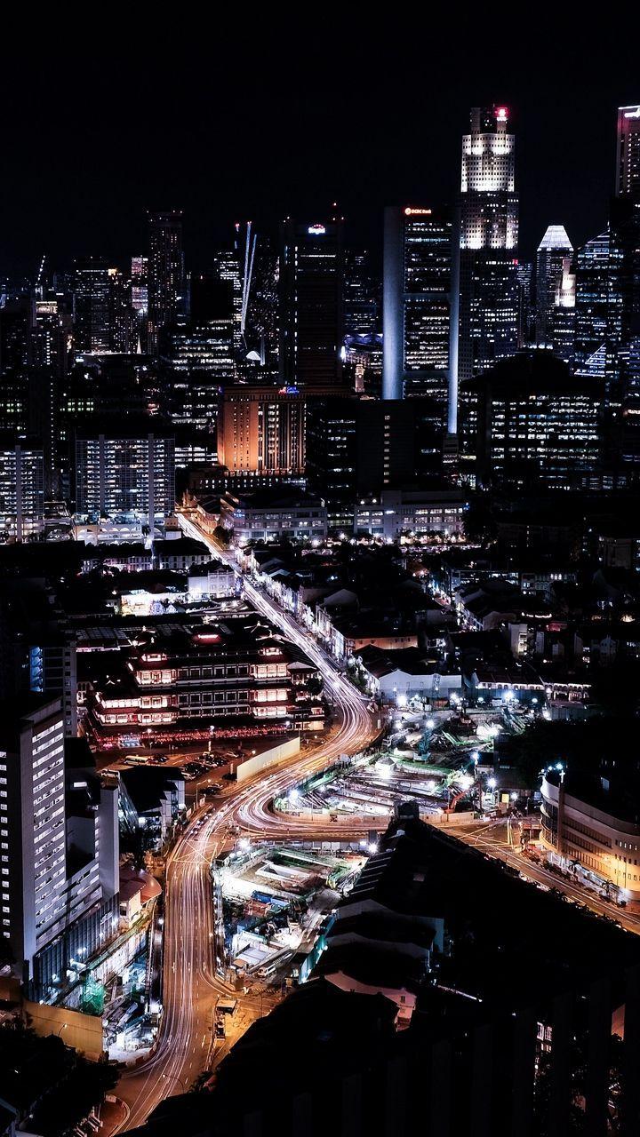 720x1280 Nightscape of Singapore. Nightscape photography, City aesthetic, Nightscape