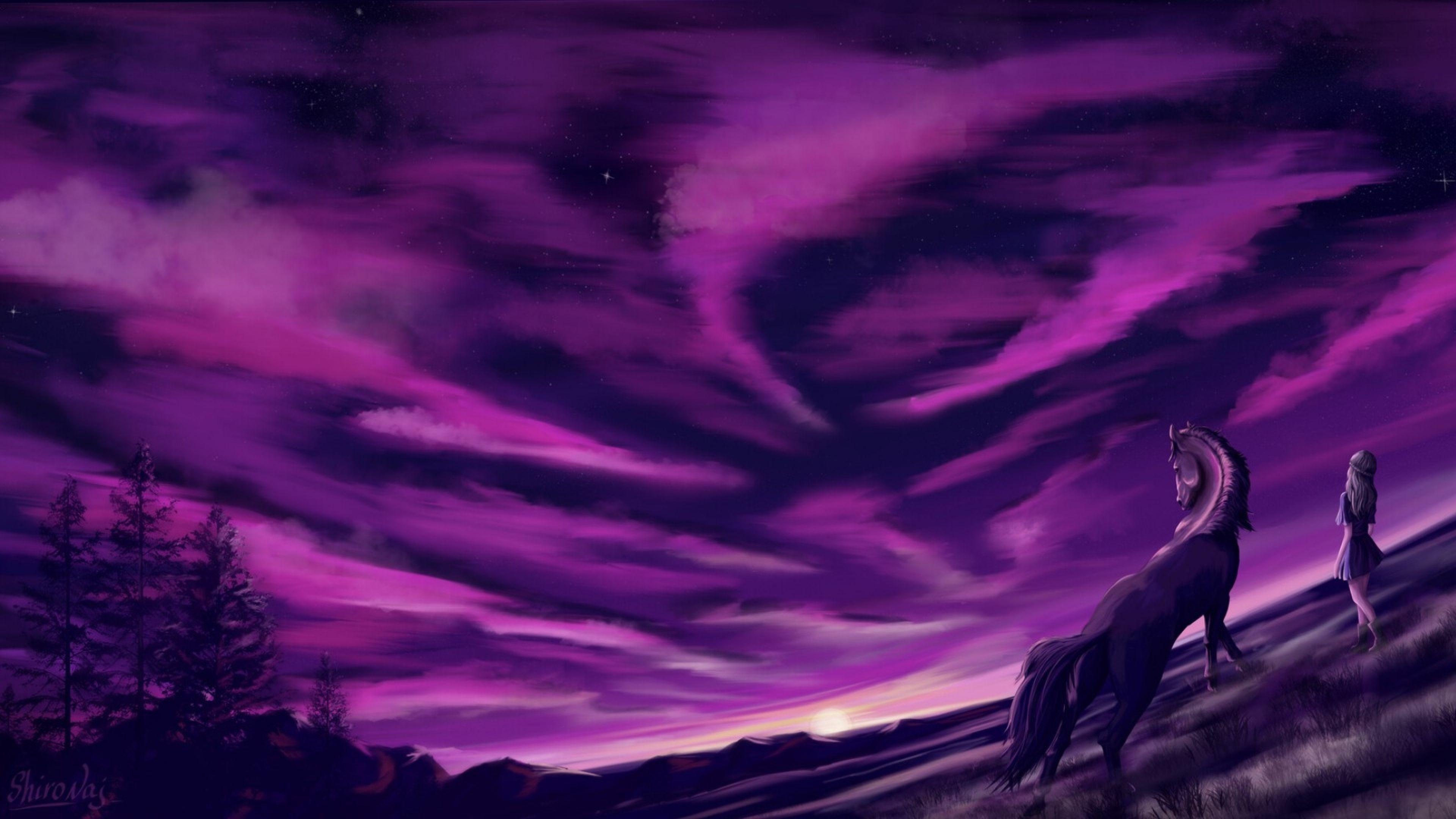 3840x2160 Purple Cool Sunrise 4K Wallpaper, HD Nature 4K Wallpaper, Image, Photo and Background