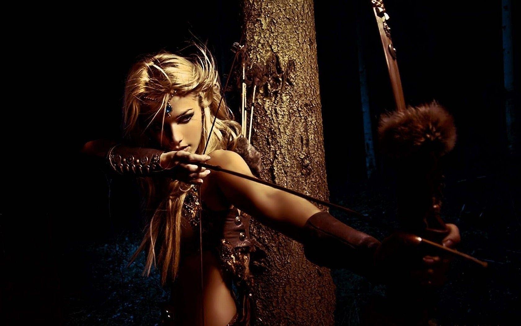 1680x1050 Wallpaper, Weapon, Weapons, HD, X, Women, fantasy, Blondes, Digital Art, Bow, Art, Abstract Stock Image, Artwork, Arts, Archer, Abstract Hig