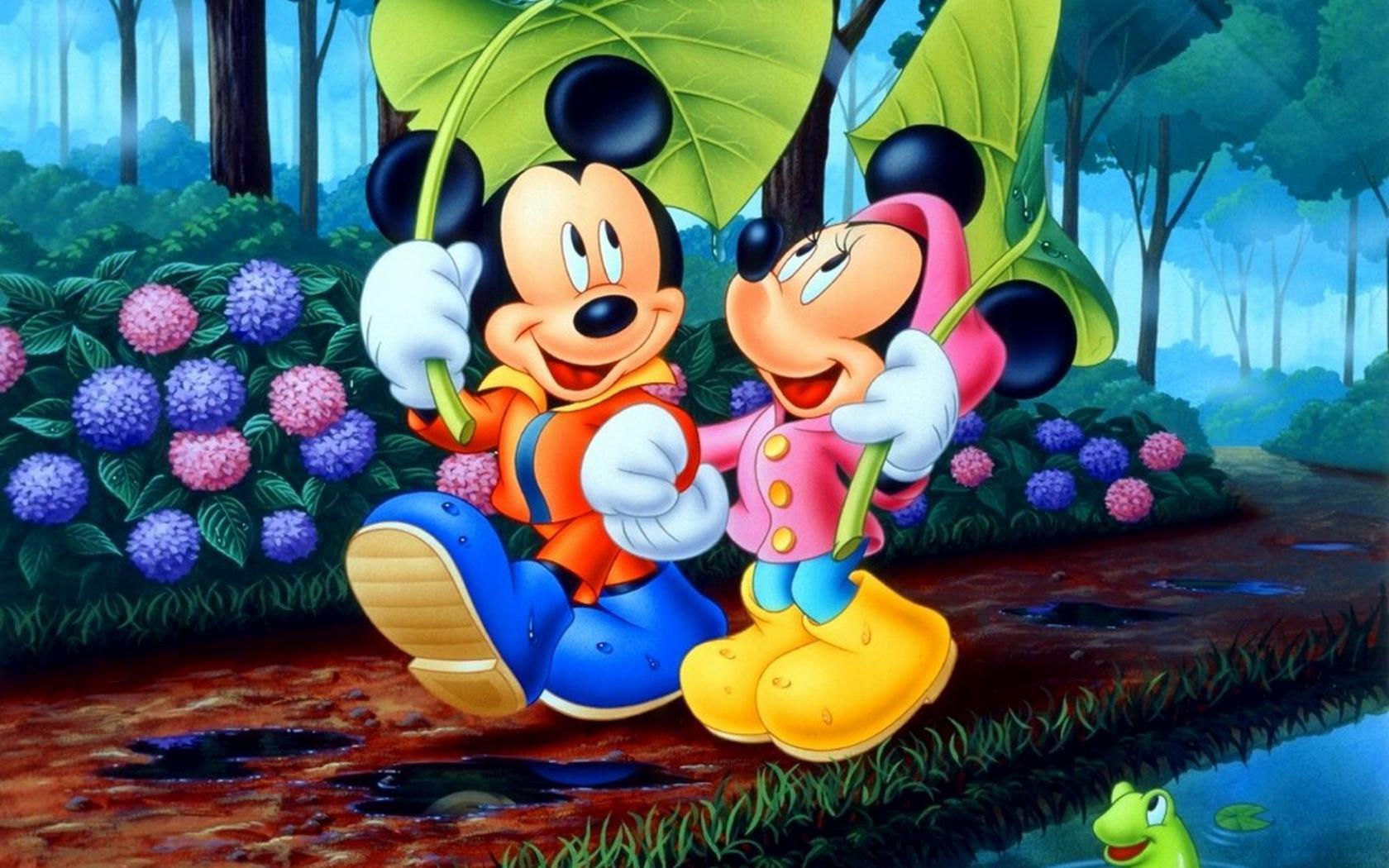 1680x1050 Mickey and Minnie Winter Wallpaper 1680x1050