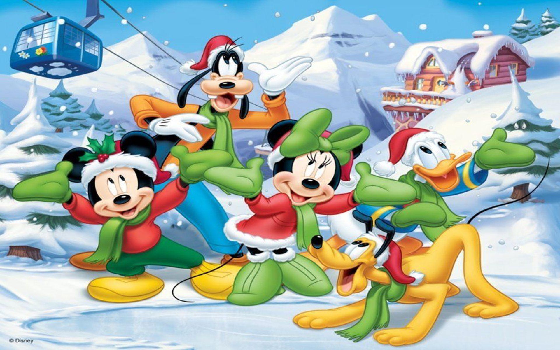 1920x1200 Mickey Mouse And Friends Christmas Winter Trefl Puzzla Fluffy Snow 30 Pcs HD Wallpaper 1920x1200 :