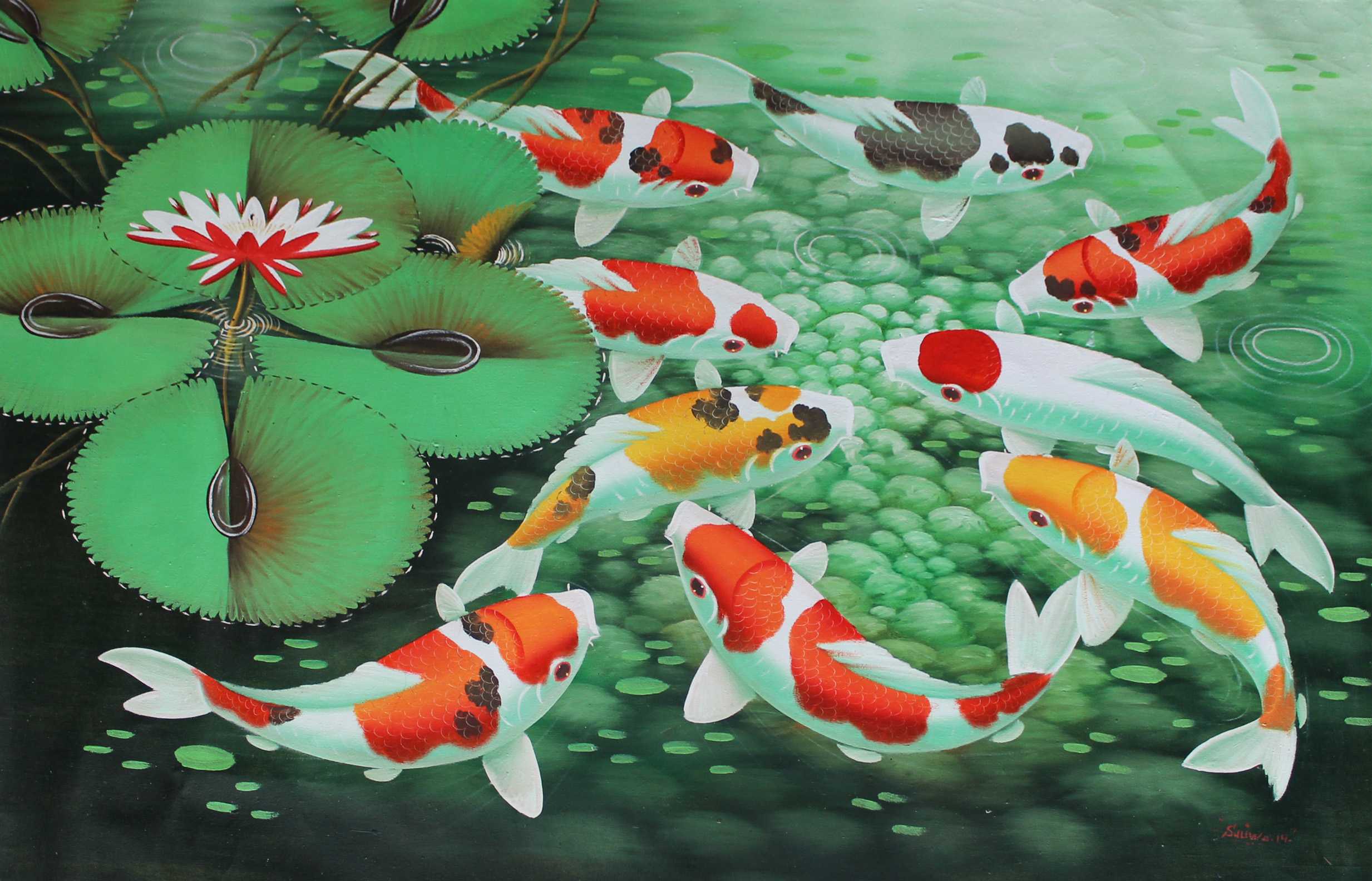Wallpaper Tumblr Gif Water Stones And Koi Fish 3d Image Num 17