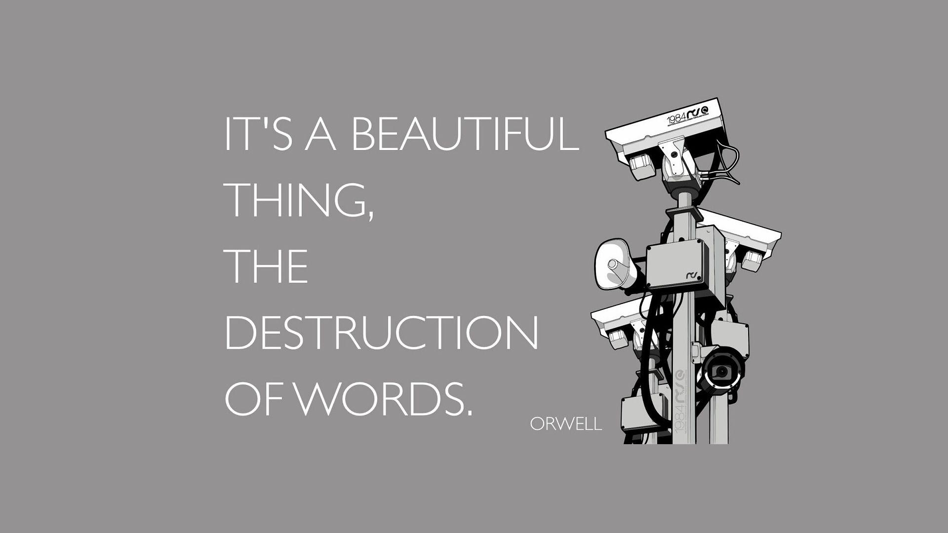 1920x1080 literature, Quote, George Orwell, 1984 Wallpaper HD / Desktop and Mobile Background