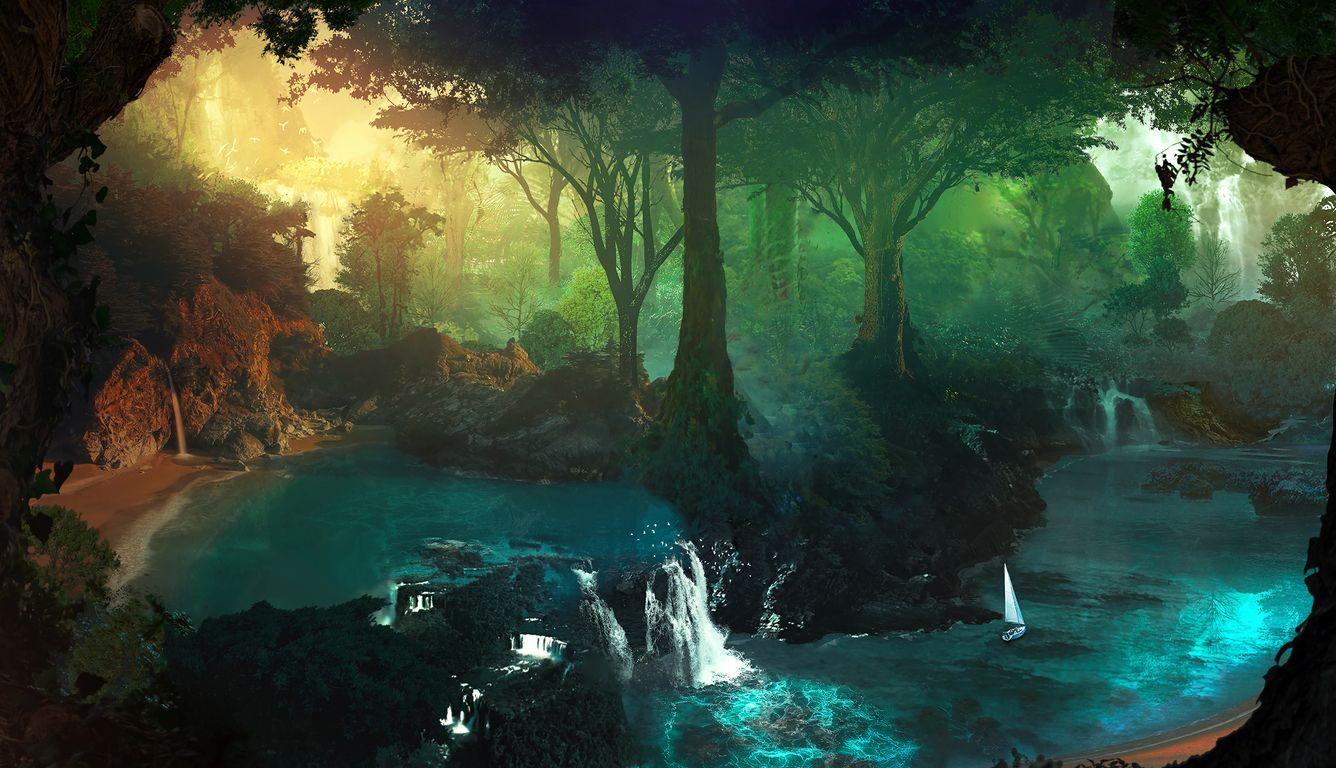 1336x768 Lake Tropical Jungle Water Laptop HD HD 4k Wallpaper, Image, Background, Photo and Picture