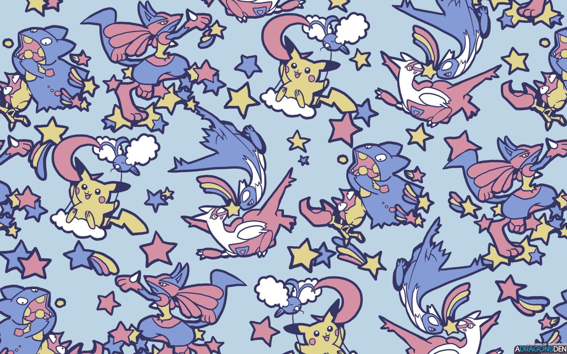 1920x1200 Anime Pokemon Pikachu Krabby (Pokemon) Latias (Pokemon) Latios