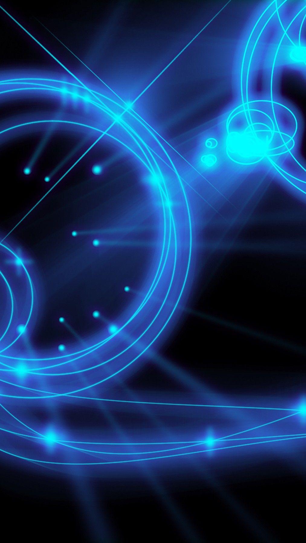 1013x1800 Abstract dark blue lines circles little star mobile wallpaper