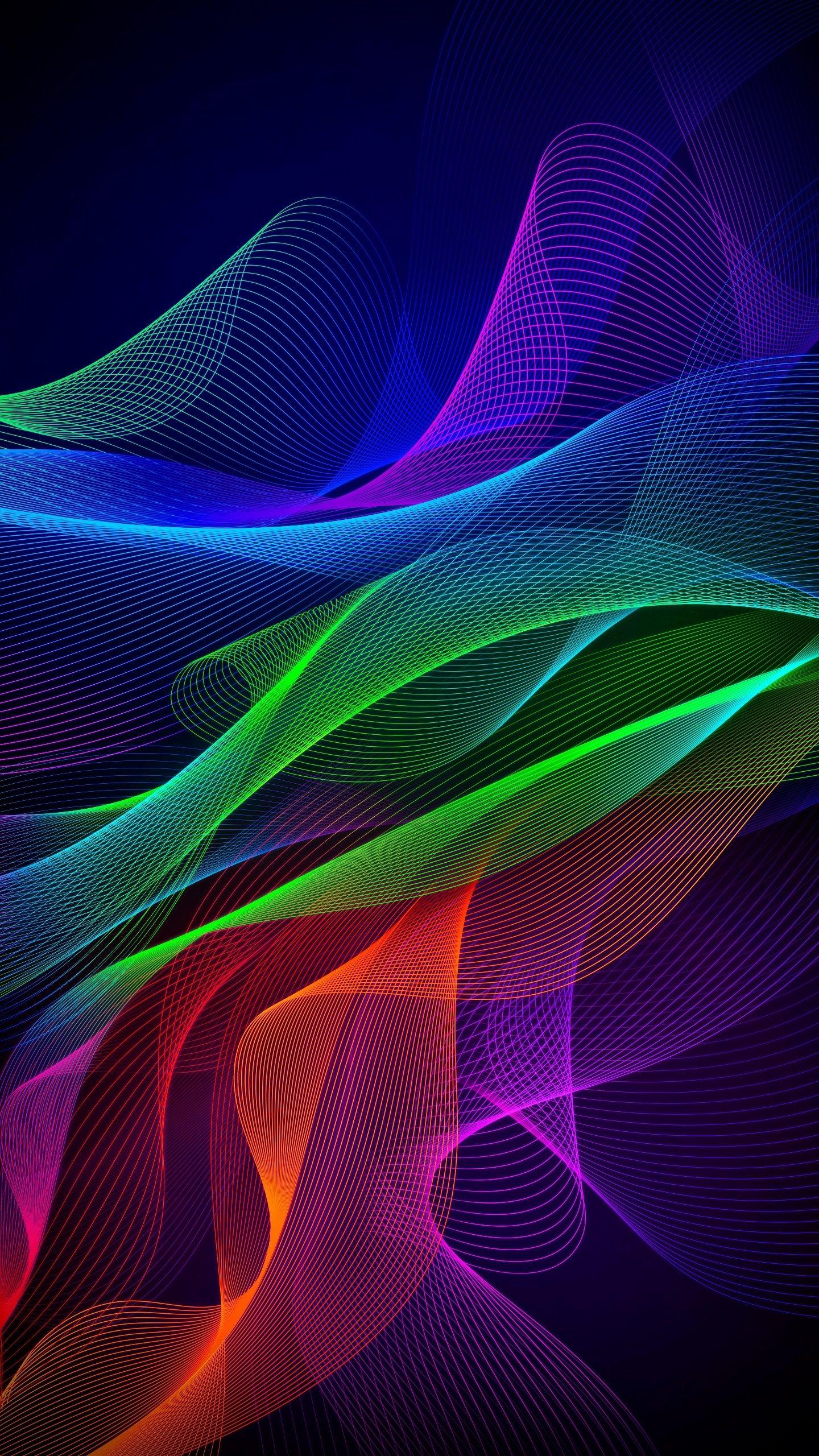 1440x2560 Download 1440x2560 wallpaper colorful lines, abstract, razer phone, stock, qhd samsung galaxy s s edge, note, lg g 1440x2560 HD image, background, 21526