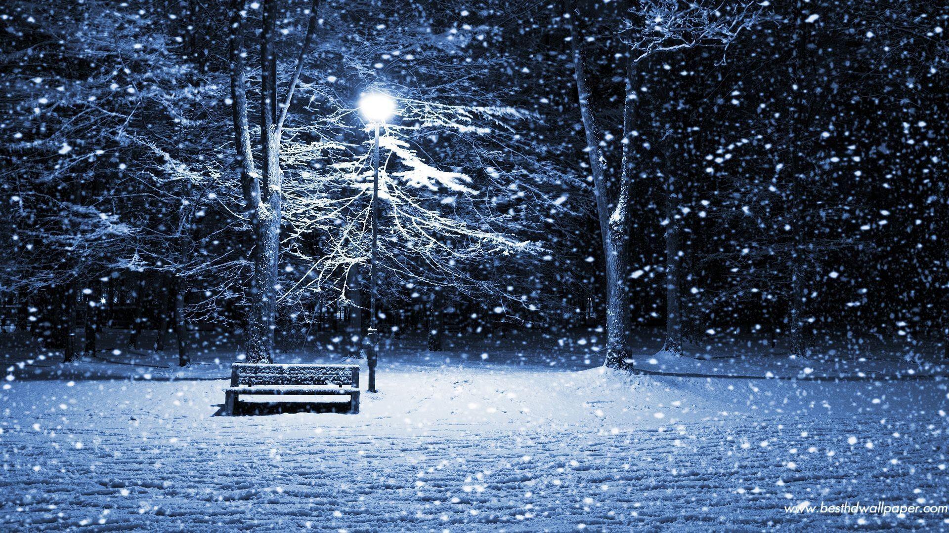 1920x1080 Christmas Snow Scene Wallpaper