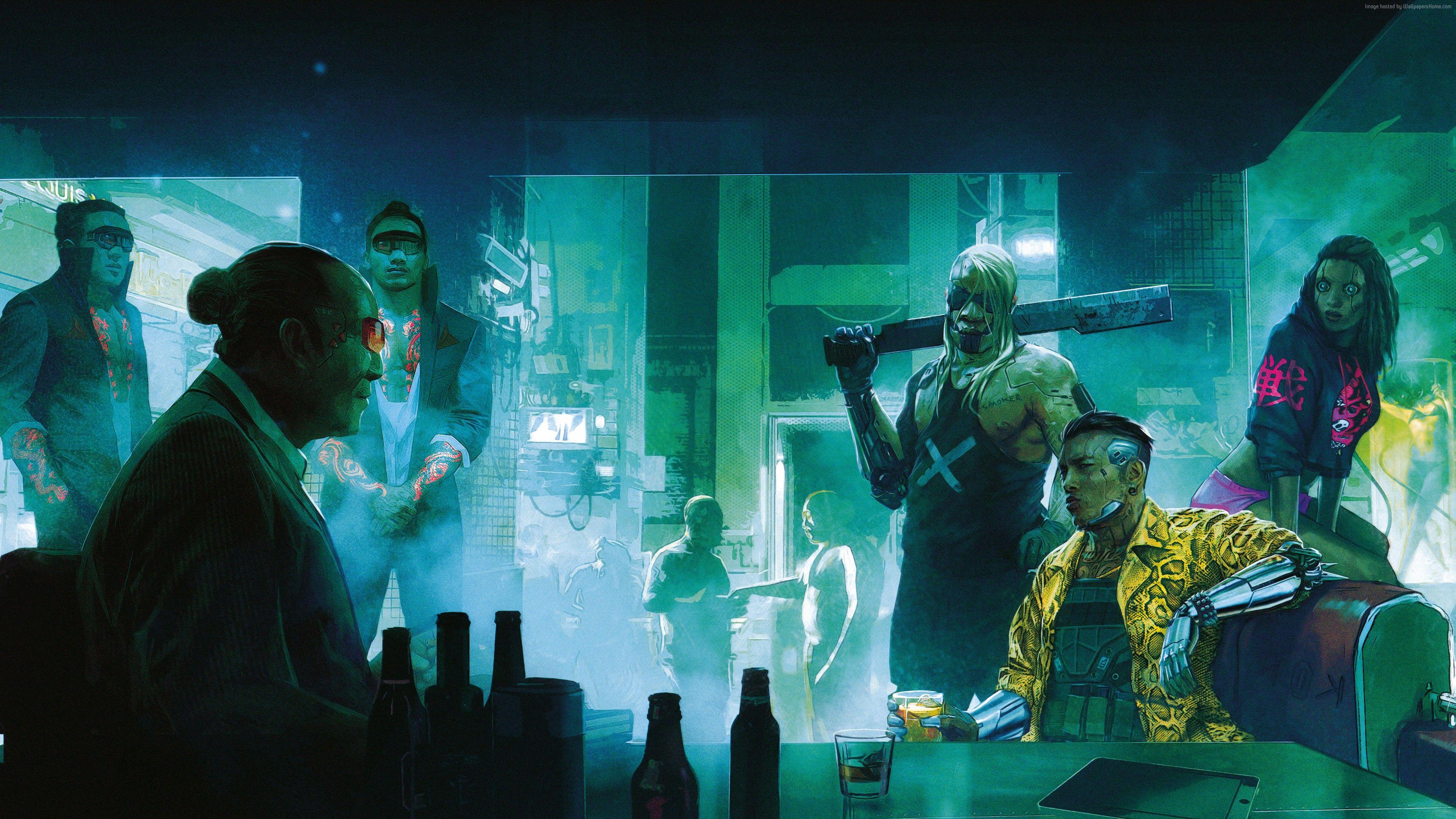 3840x2160 Wallpaper Cyberpunk E3 artwork, 12K, Games