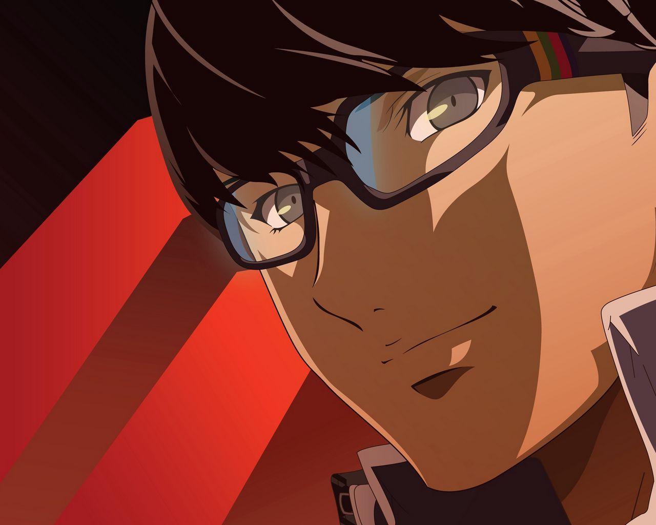 1280x1024 Download wallpaper 1280x1024 boy, brunette, cute, glasses, smiling standard 5:4 HD background