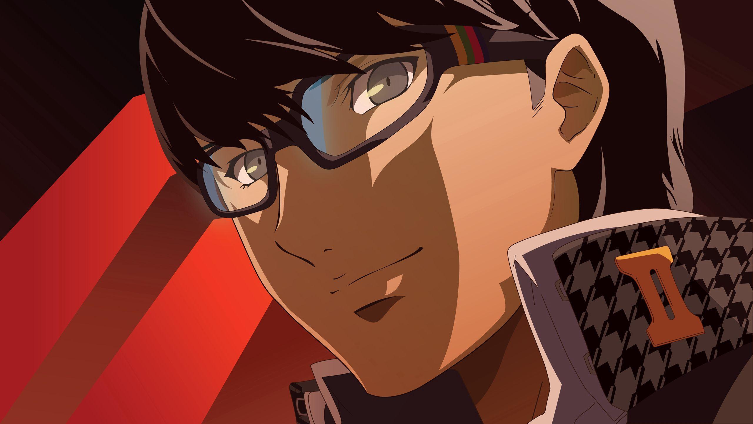 2560x1440 Download wallpaper 2560x1440 boy, brunette, cute, glasses, smiling HD background