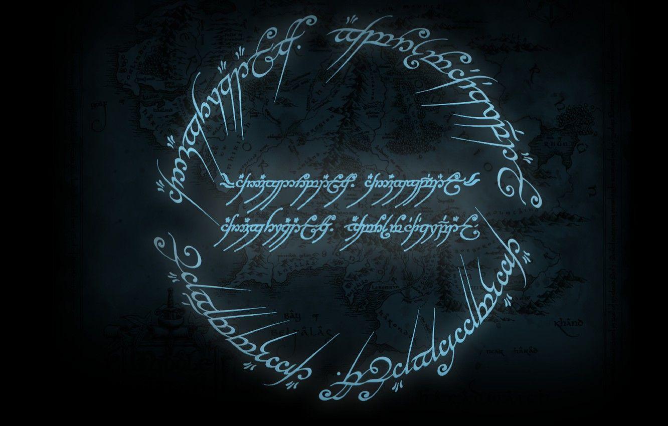 1332x850 Wallpaper Map, The Lord Of The Rings, John. R. R. Tolkien, Middle earth, The hobbit, The black speech image for desktop, section минимализм
