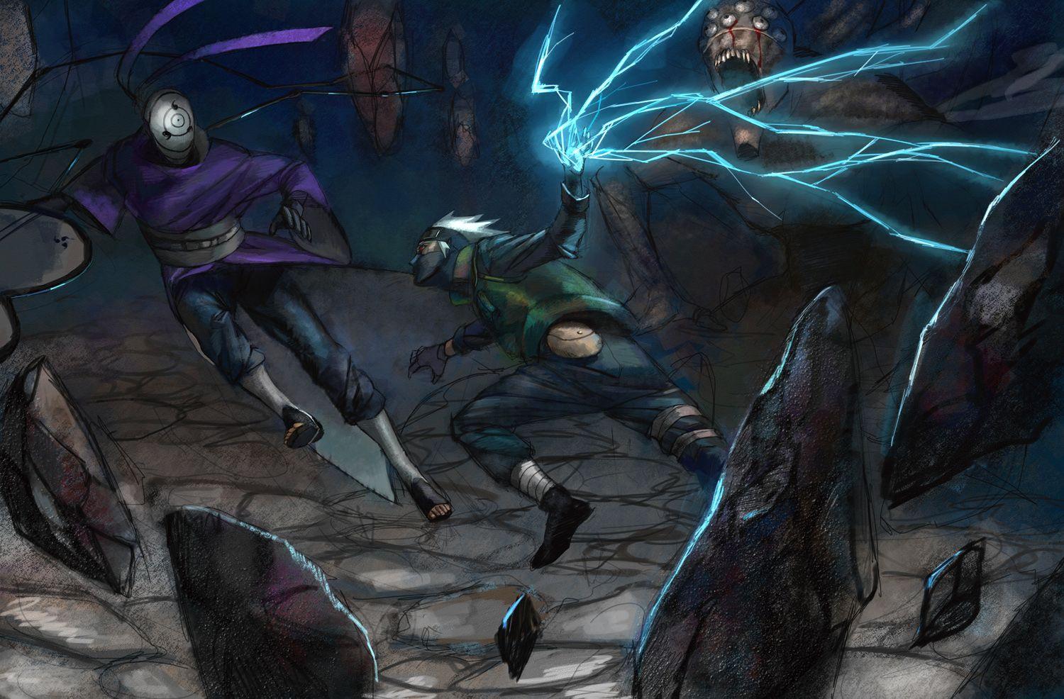 1500x986 Kakashi Hatake Hatake Vs Obito Uchiha Vs Obito Background