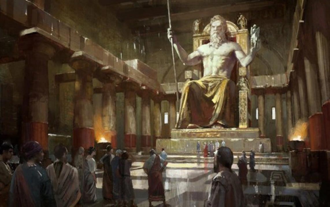 1142x717 Wonder of the Ancient World: The Grand and Powerful Statue of Zeus