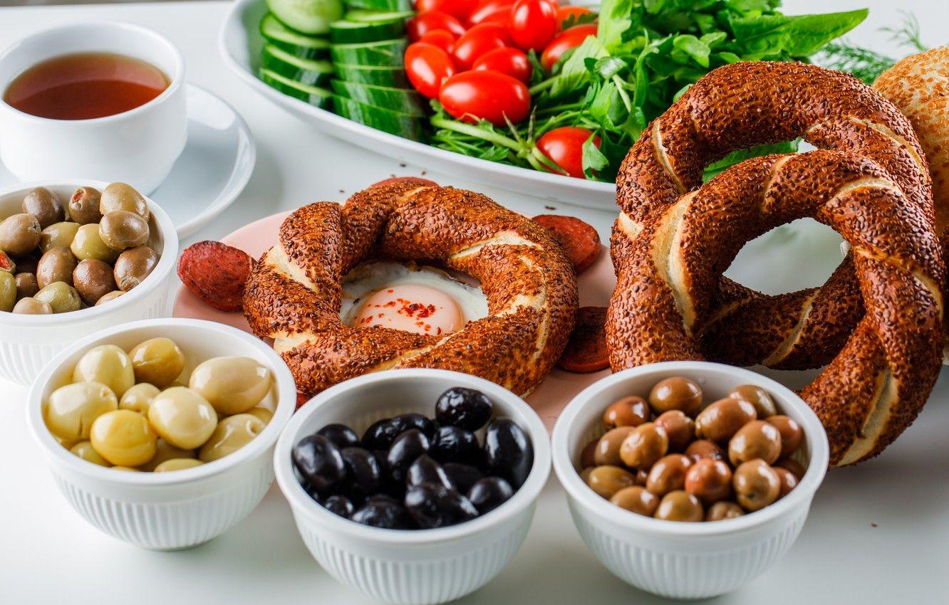 1332x850 Wallpaper breakfast, turkey, collation, Turkish bagel image for desktop, section еда
