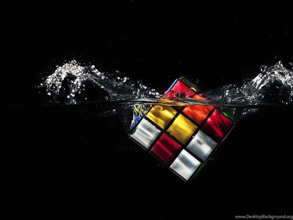1024x768 Rubik's Cube Splash In Water Wallpaper HD By Samuels Graphics On. Desktop Background