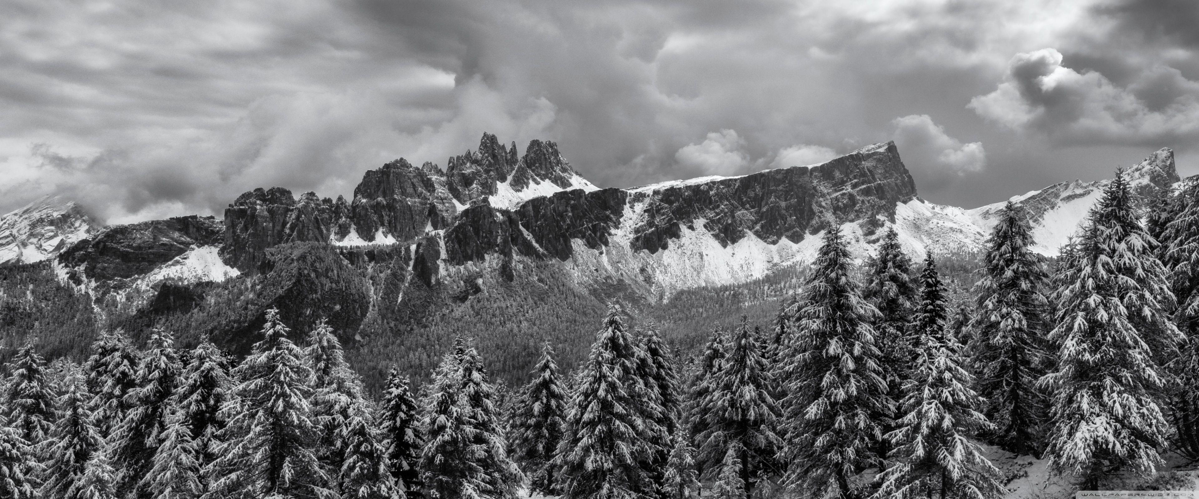 3840x1600 Storm Clouds, Dolomites Mountain range, Italy Ultra HD Desktop Background Wallpaper for 4K UHD TV : Widescreen & UltraWide Desktop & Laptop : Multi Display, Dual Monitor : Tablet
