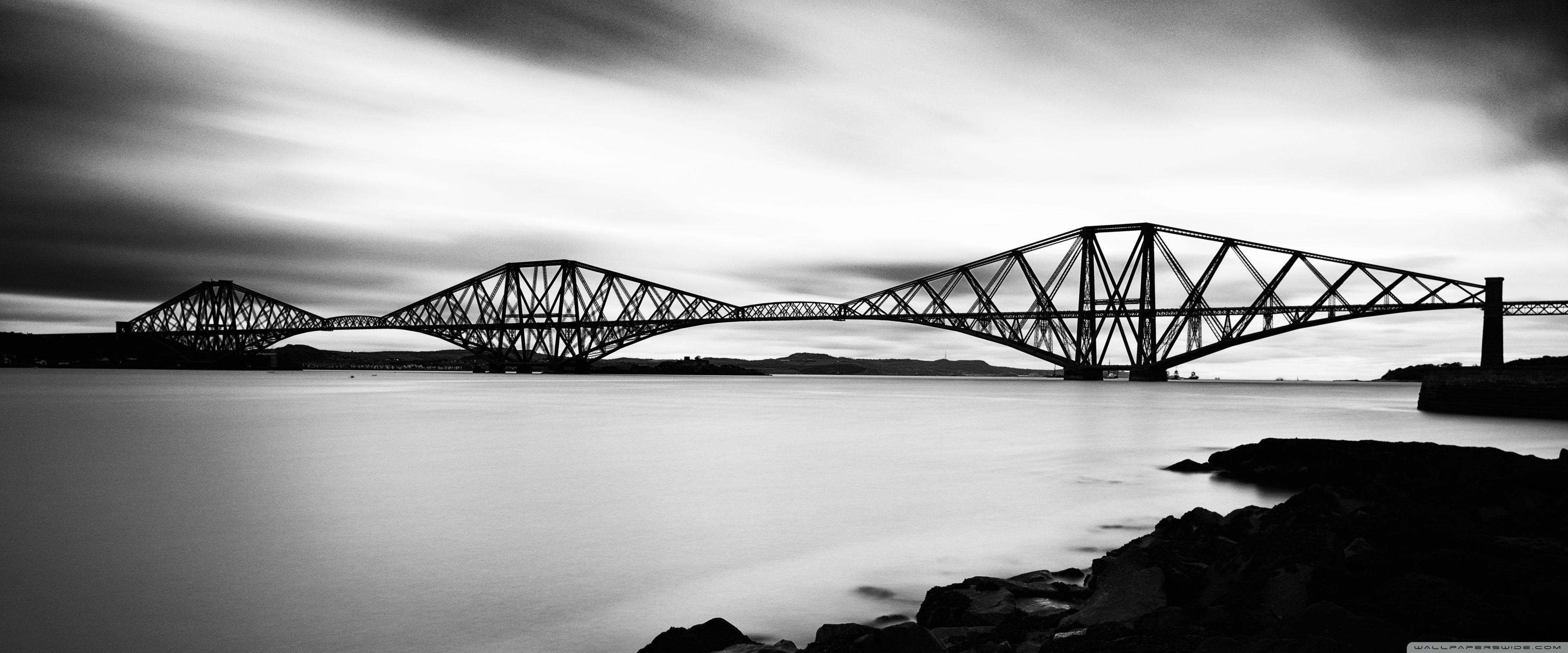 3840x1600 Bridge Black and White Ultra HD Desktop Background Wallpaper for 4K UHD TV : Widescreen & UltraWide Desktop & Laptop : Tablet