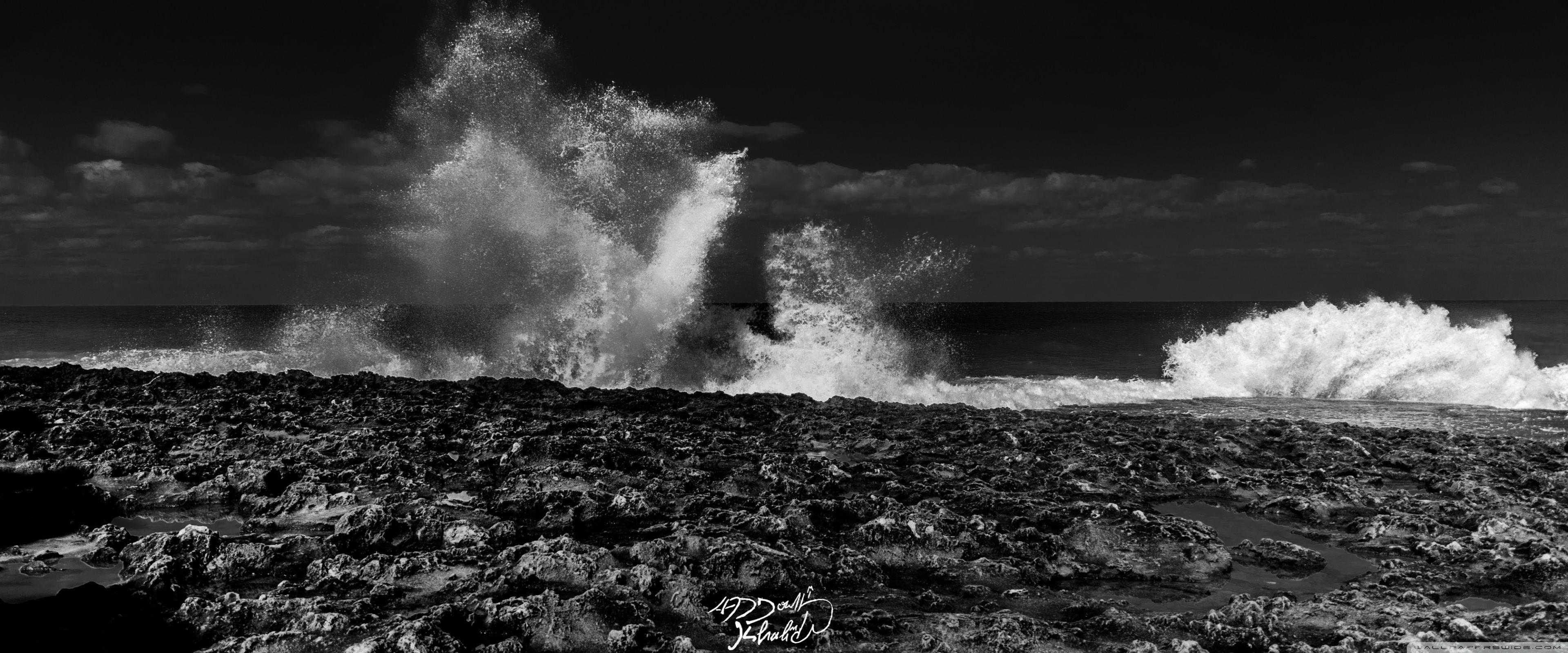 3840x1600 Download Waves UltraHD Wallpaper