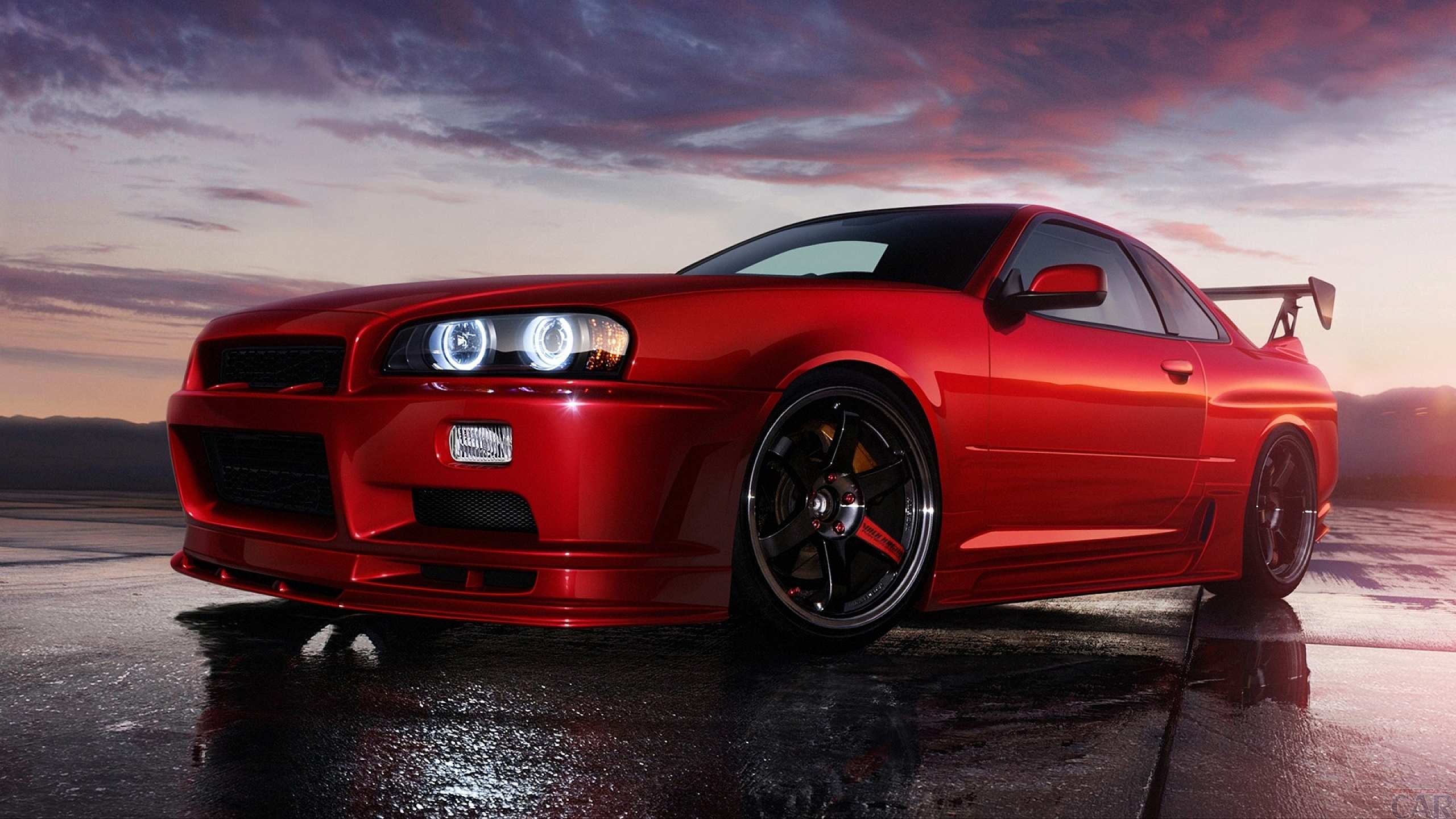 Nissan Skyline GTR r34 красный