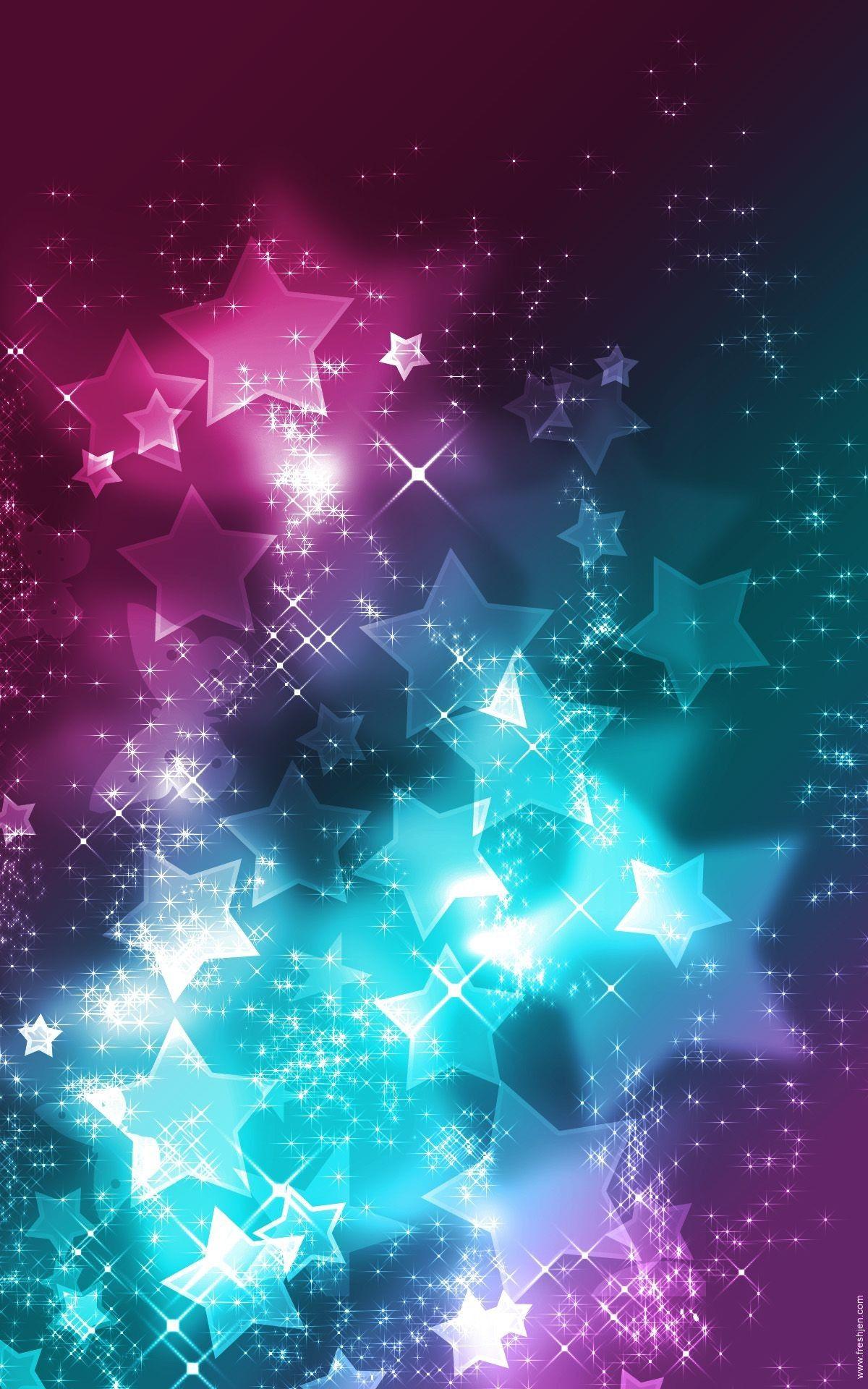 1200x1920 Pink and Purple Star Background